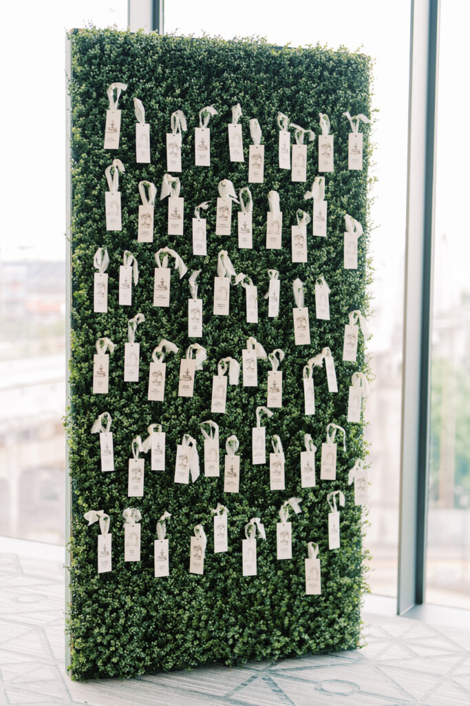 Escort Cards display.