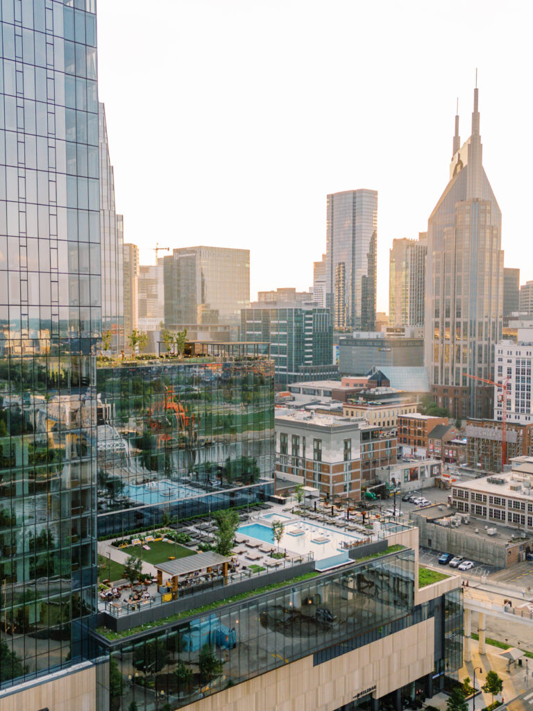 Nashville city buildings and skyline.