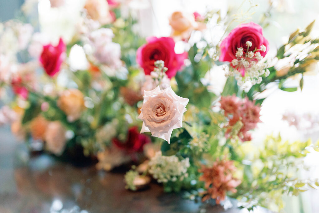 Floral arrangement on table