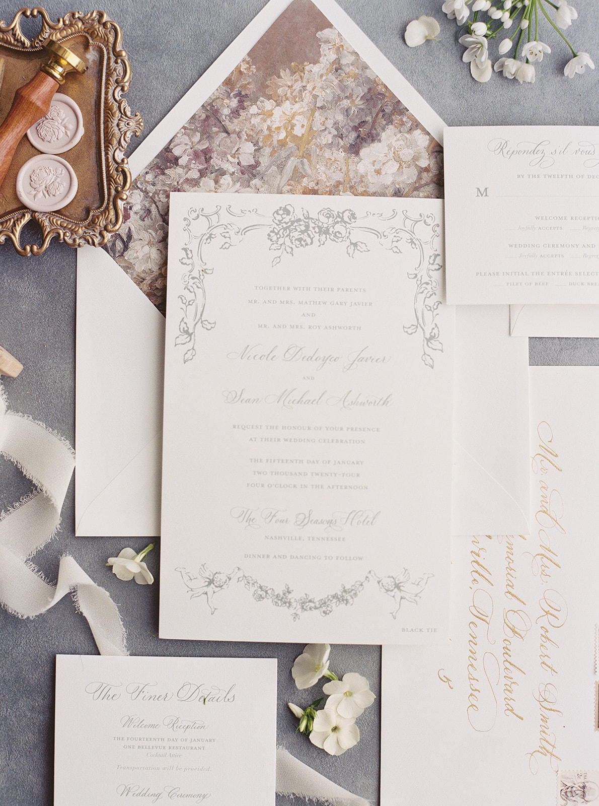 custom wedding invites from Nashville wedding.