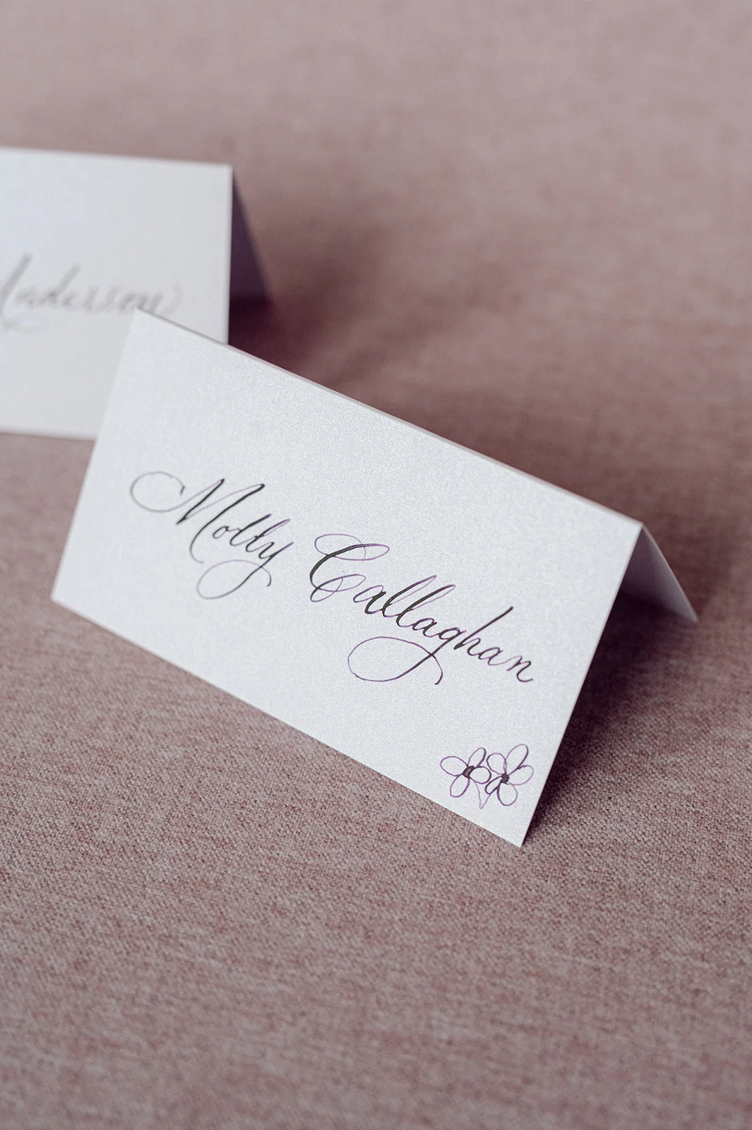 folded place cards.
