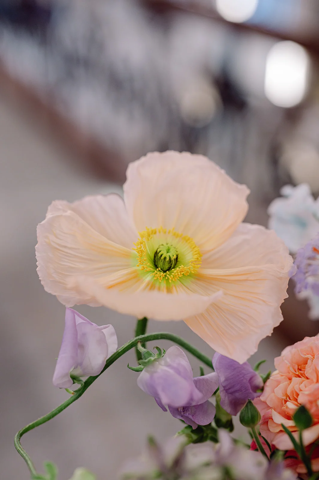 lavender and other colorful flowers from Union Station Hotel Wedding.