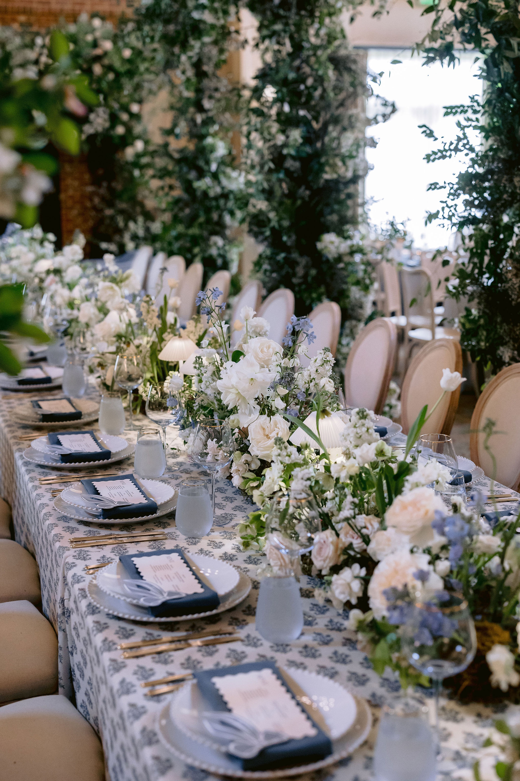 elevated tablescape from Georgia wedding at Barnsley Resort. 