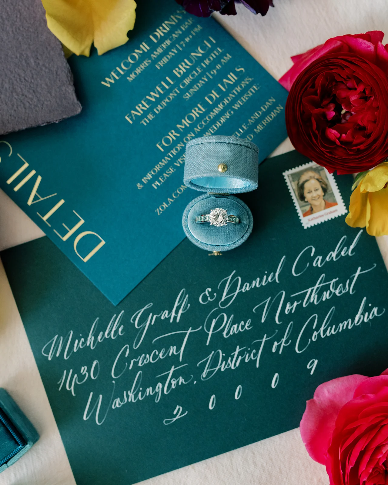 hand calligraphy on envelope 
