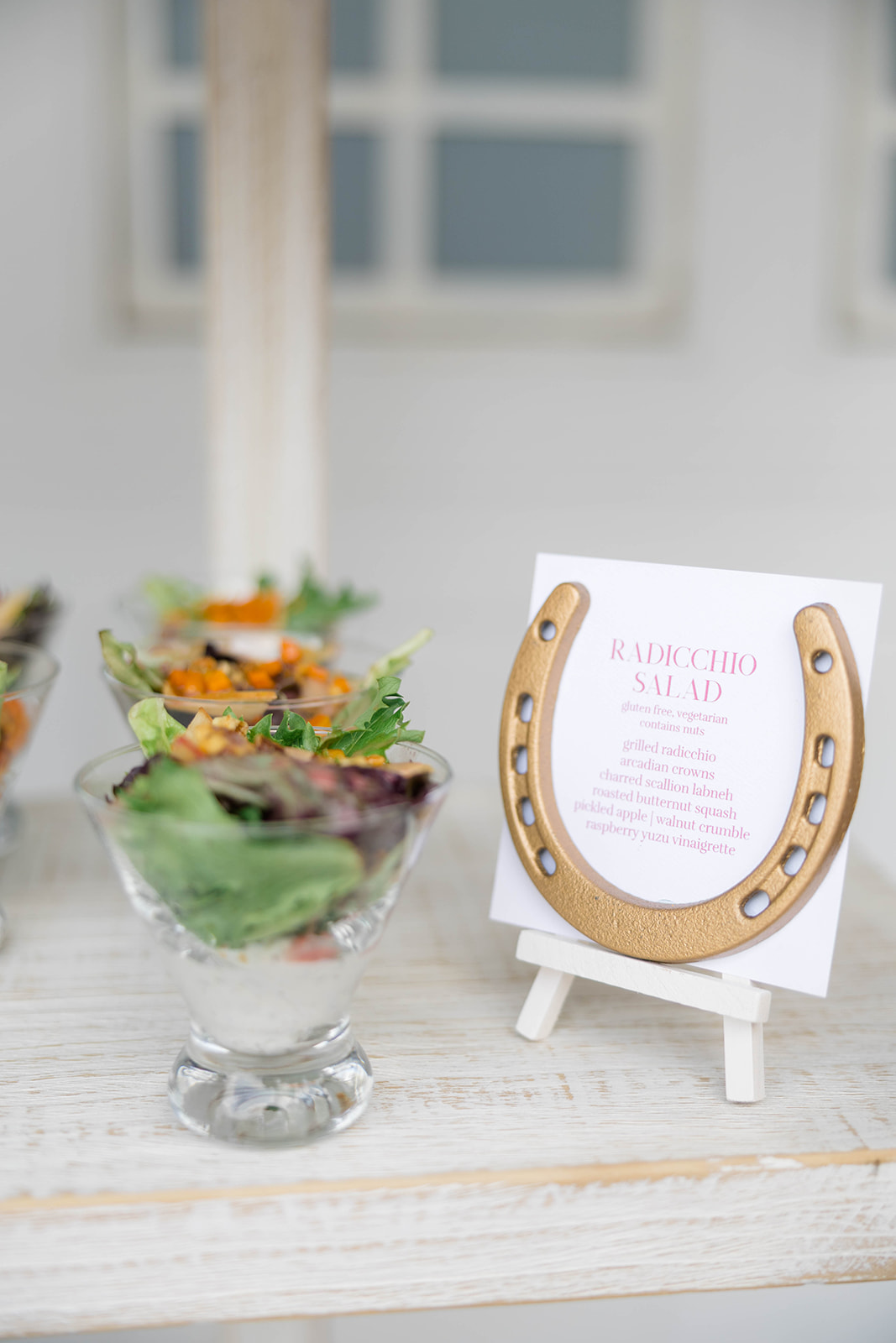 food signs with horseshoe on it for Derby at the Dock event in Nashville