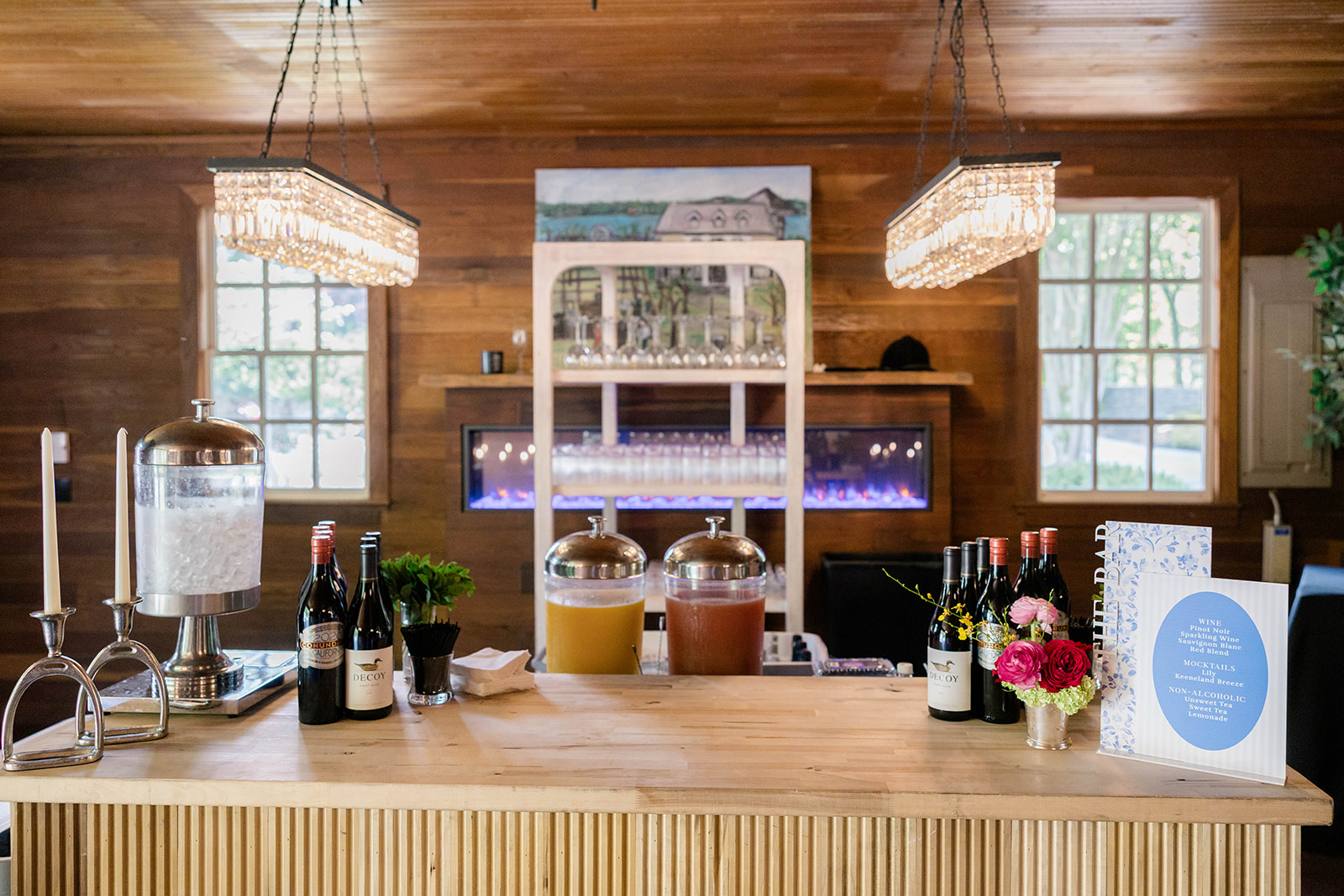 bar area of Derby at the Dock event