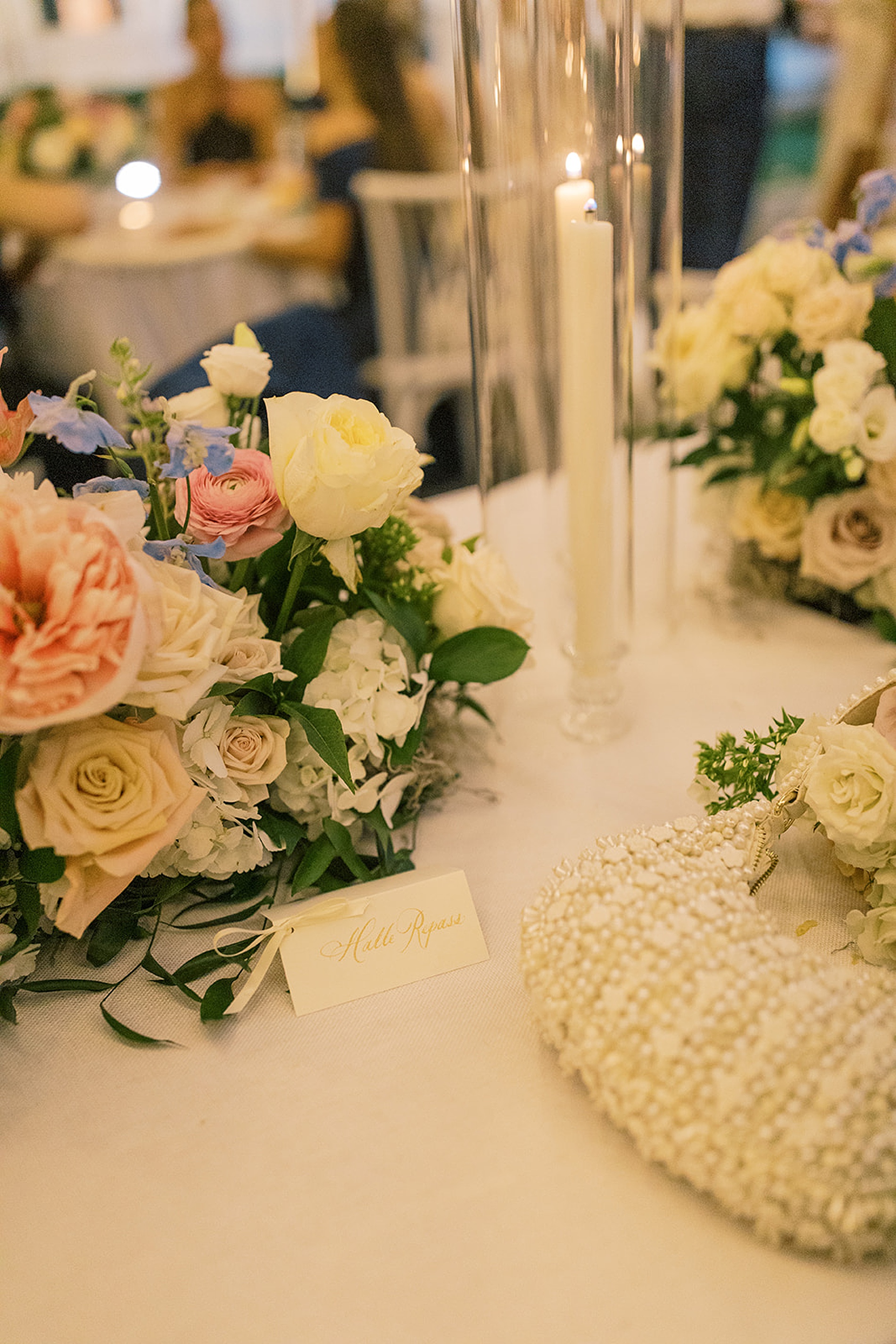 elegant tablescape with place cards  from Romantic Garden Wedding at Ravenswood Mansion with Classic Gold Details  