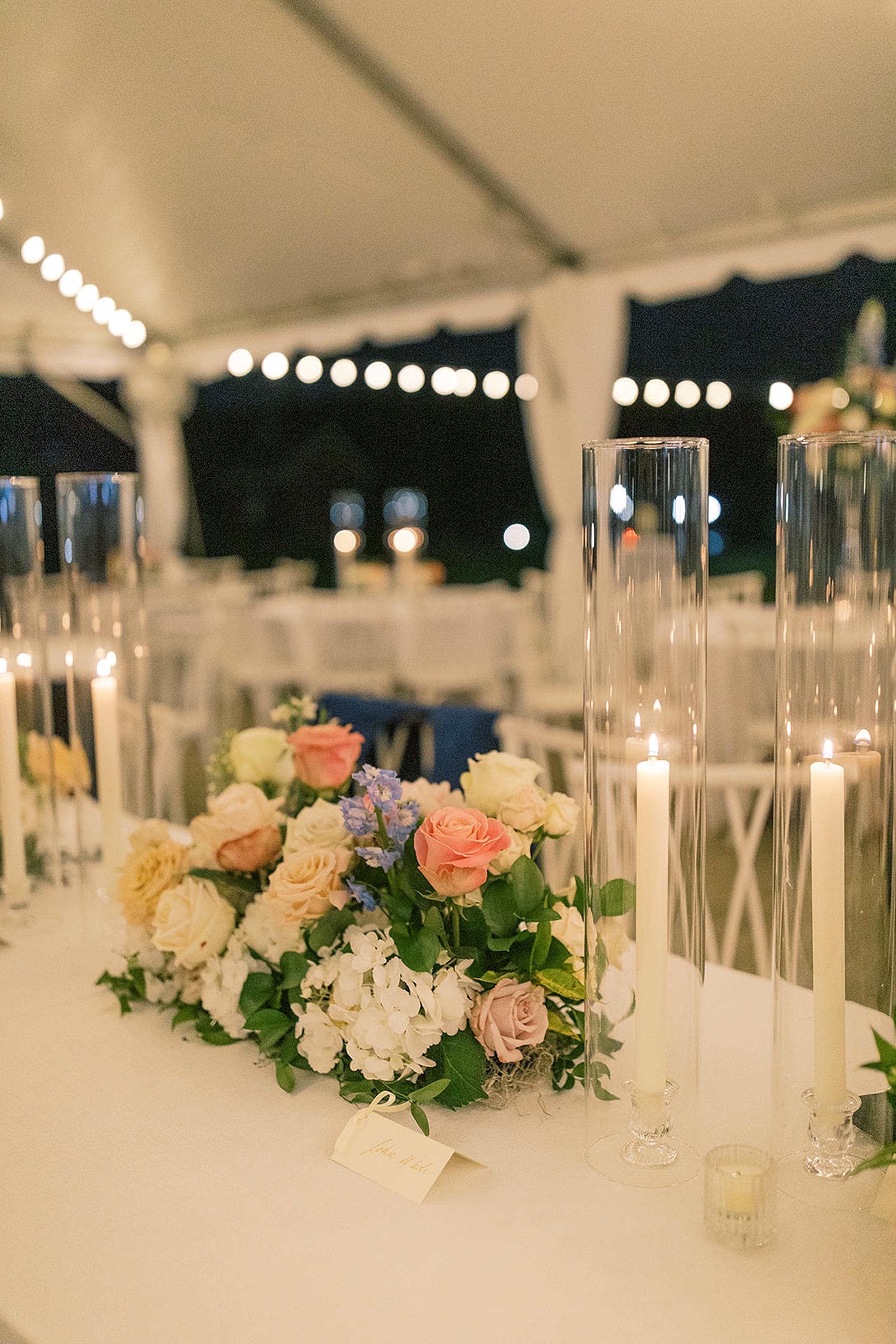 elegant tablescape with place cards  from Romantic Garden Wedding at Ravenswood Mansion with Classic Gold Details  