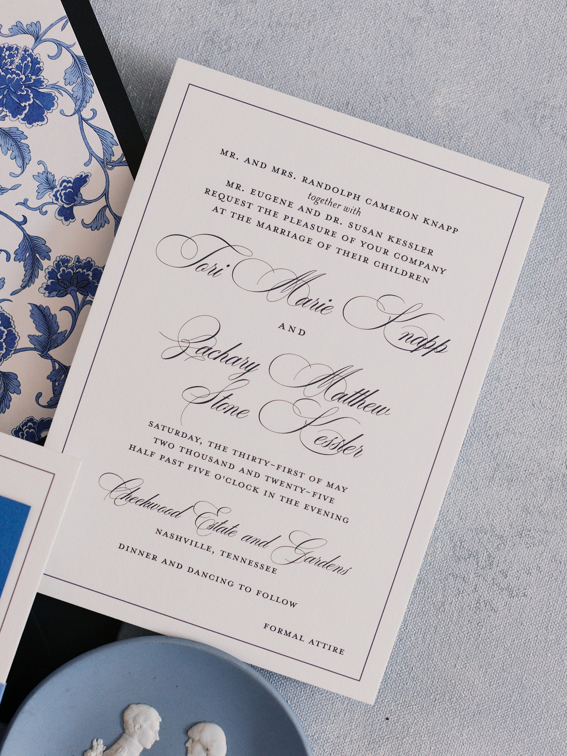 digitally printed wedding invitation 