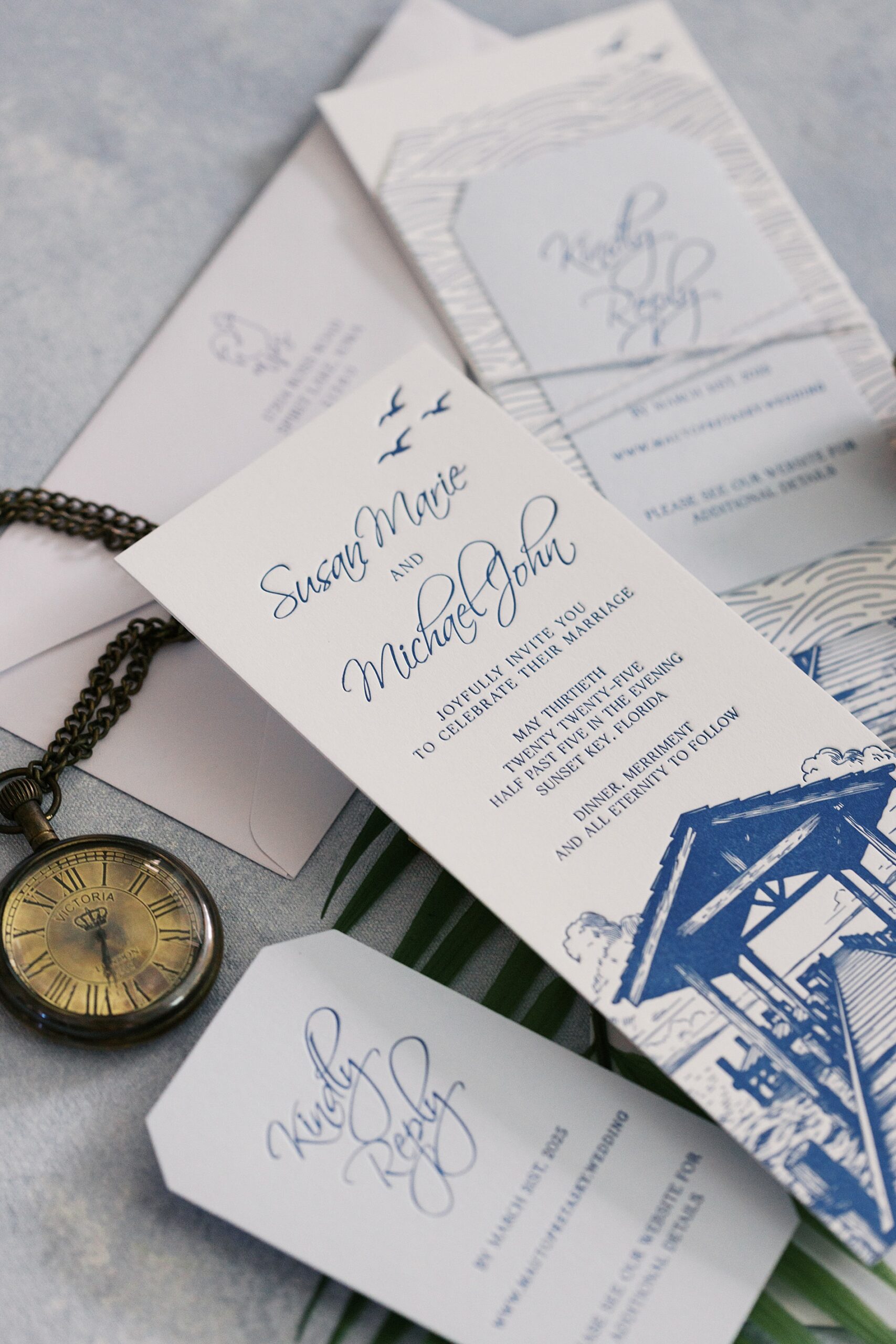 Blue Wedding Invitations That Make a Statement
