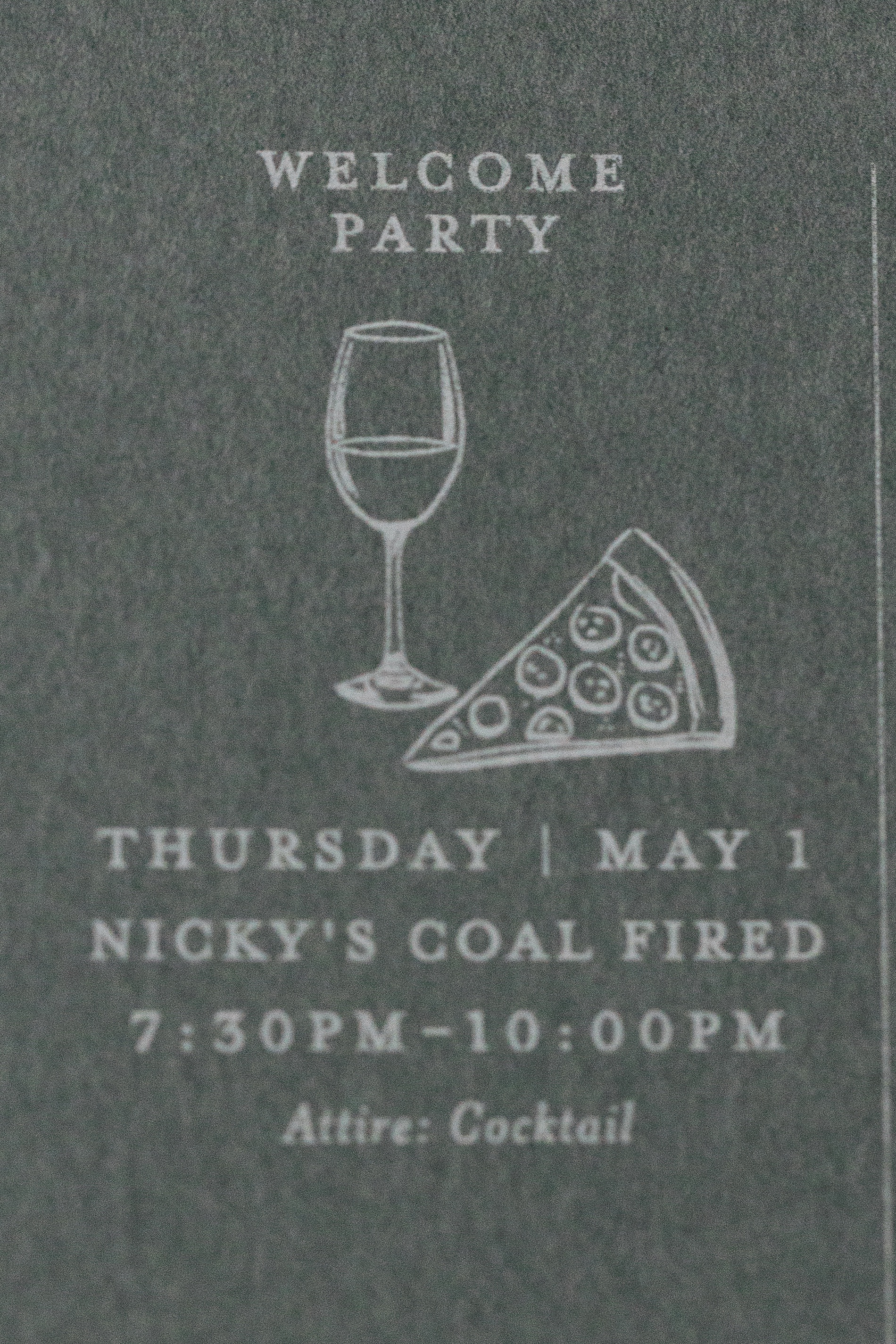 wedding weekend details