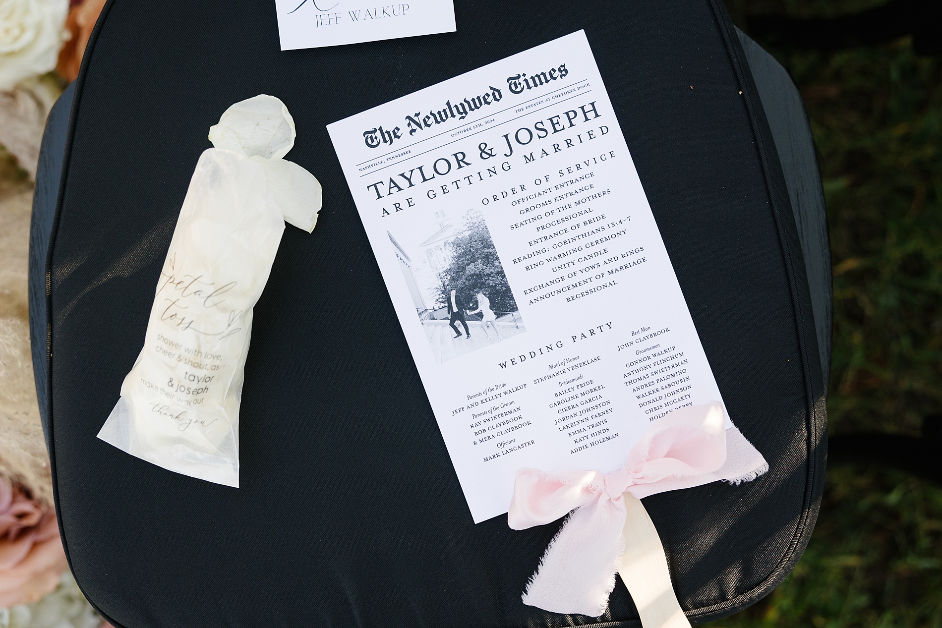 Luxurious Fall Wedding Details at Cherokee Dock wedding