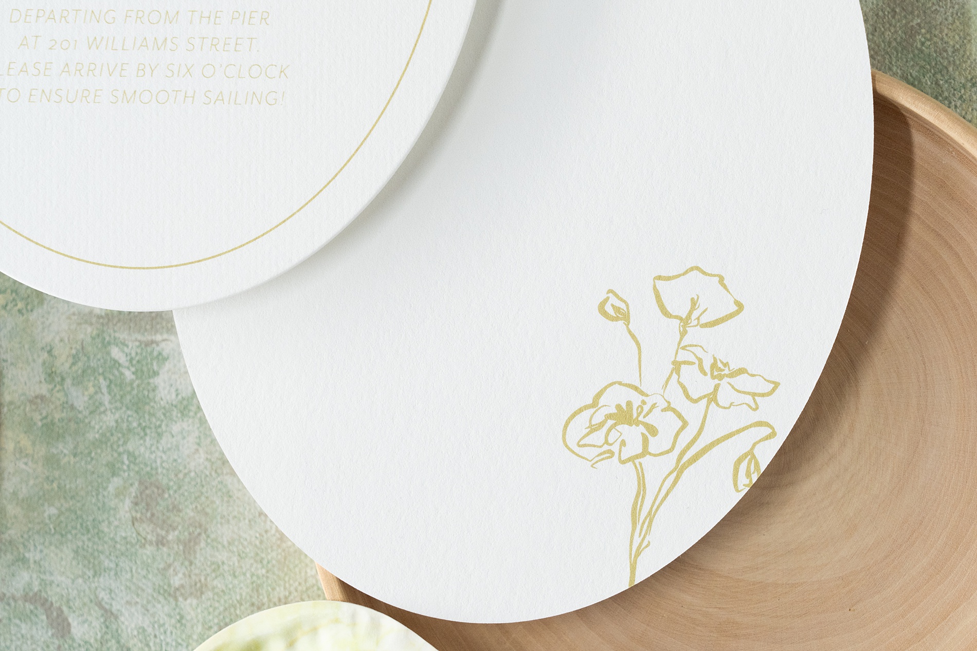 flower sketch on details card 