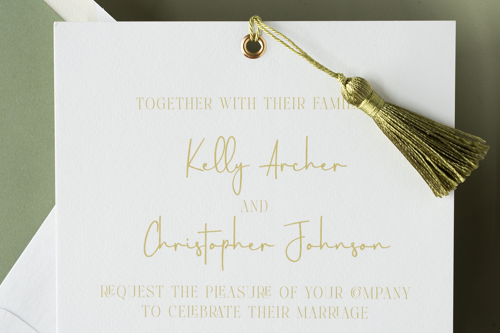 Key West Wedding Invitations with fun tassel at top of invite