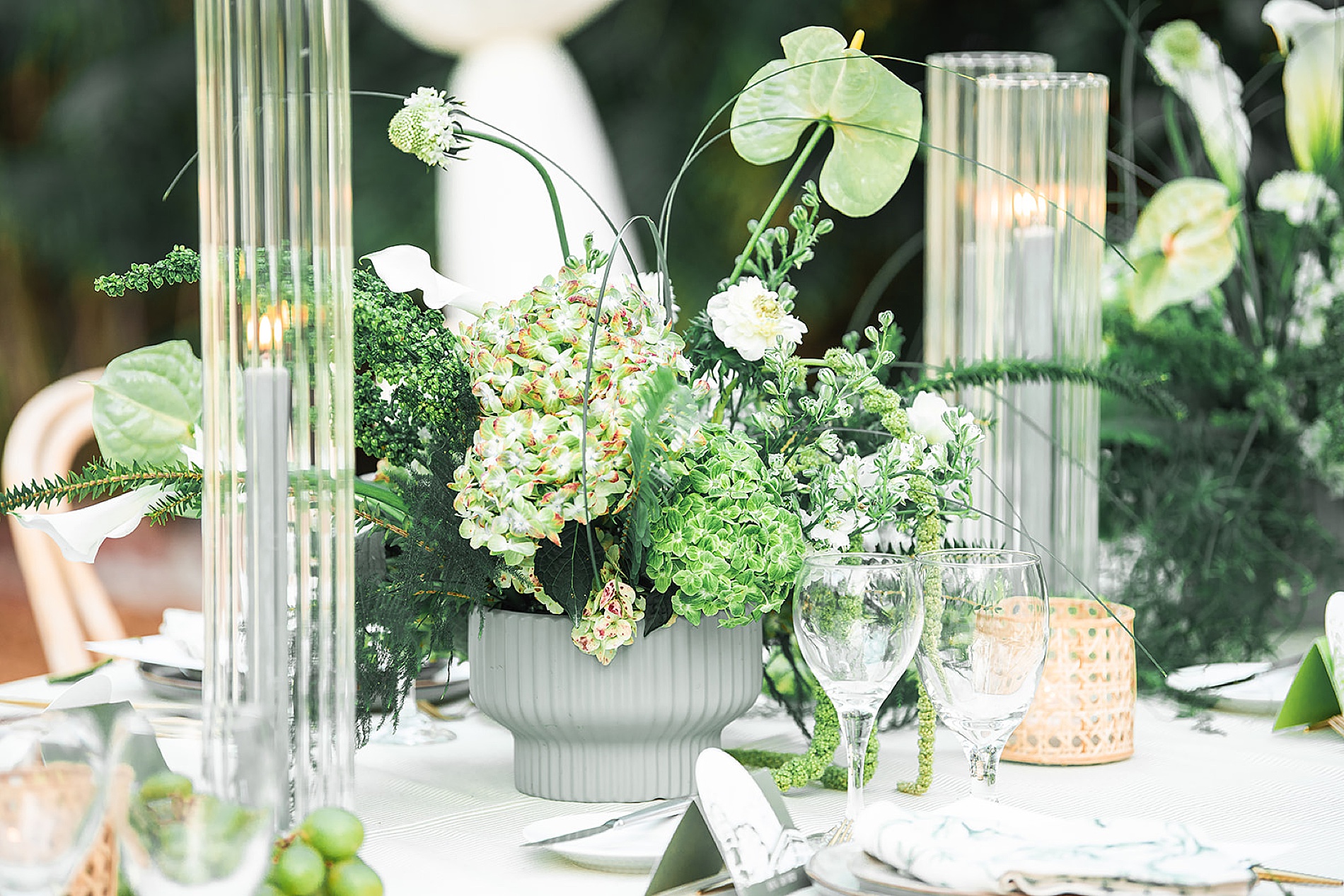 green floral centerpieces 
