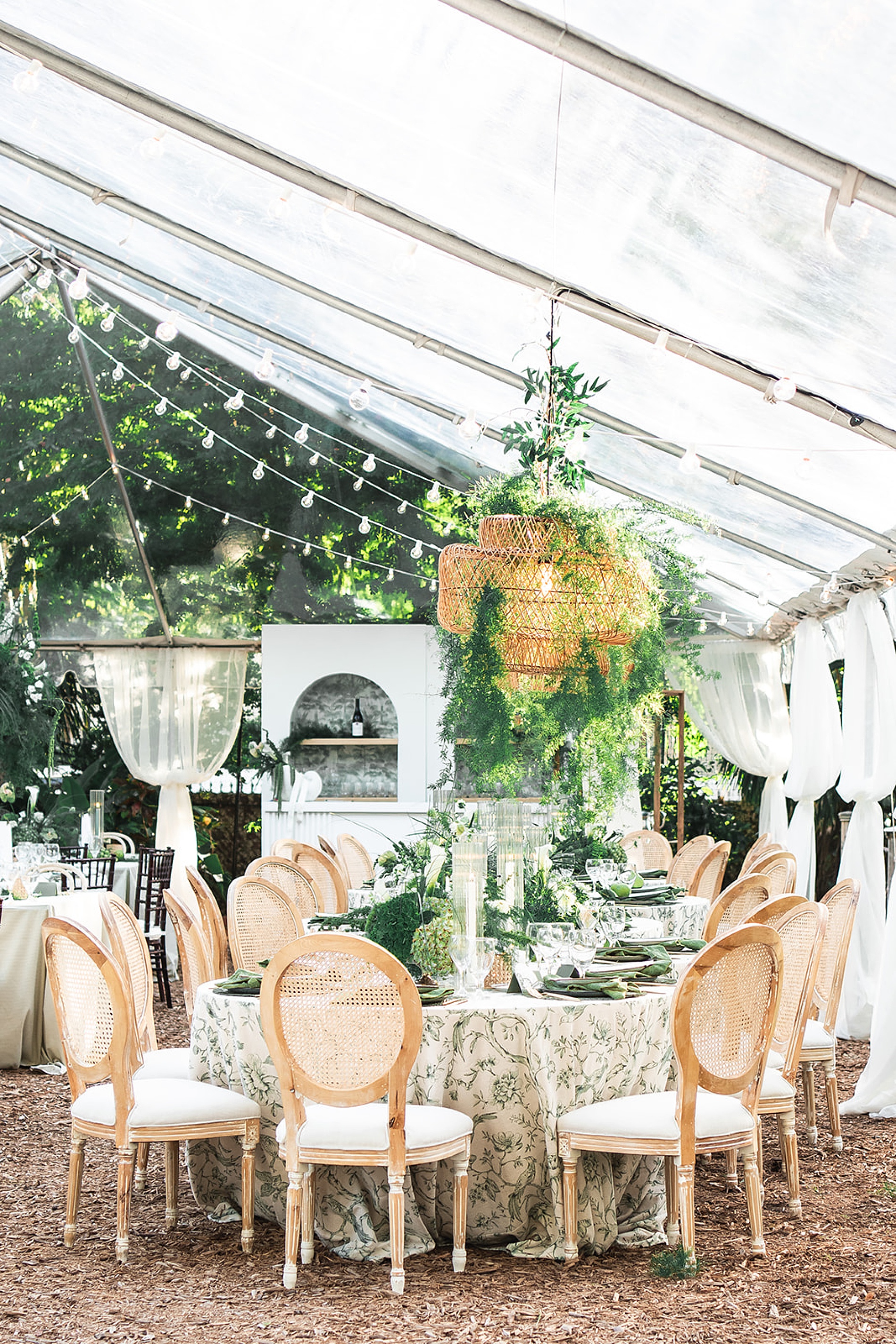 Key West Wedding reception inspiration featuring tons of greenery
