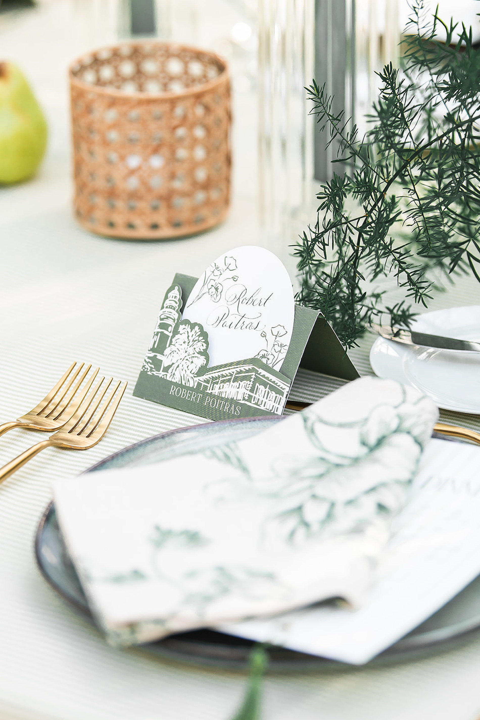 custom place cards from Key West Wedding