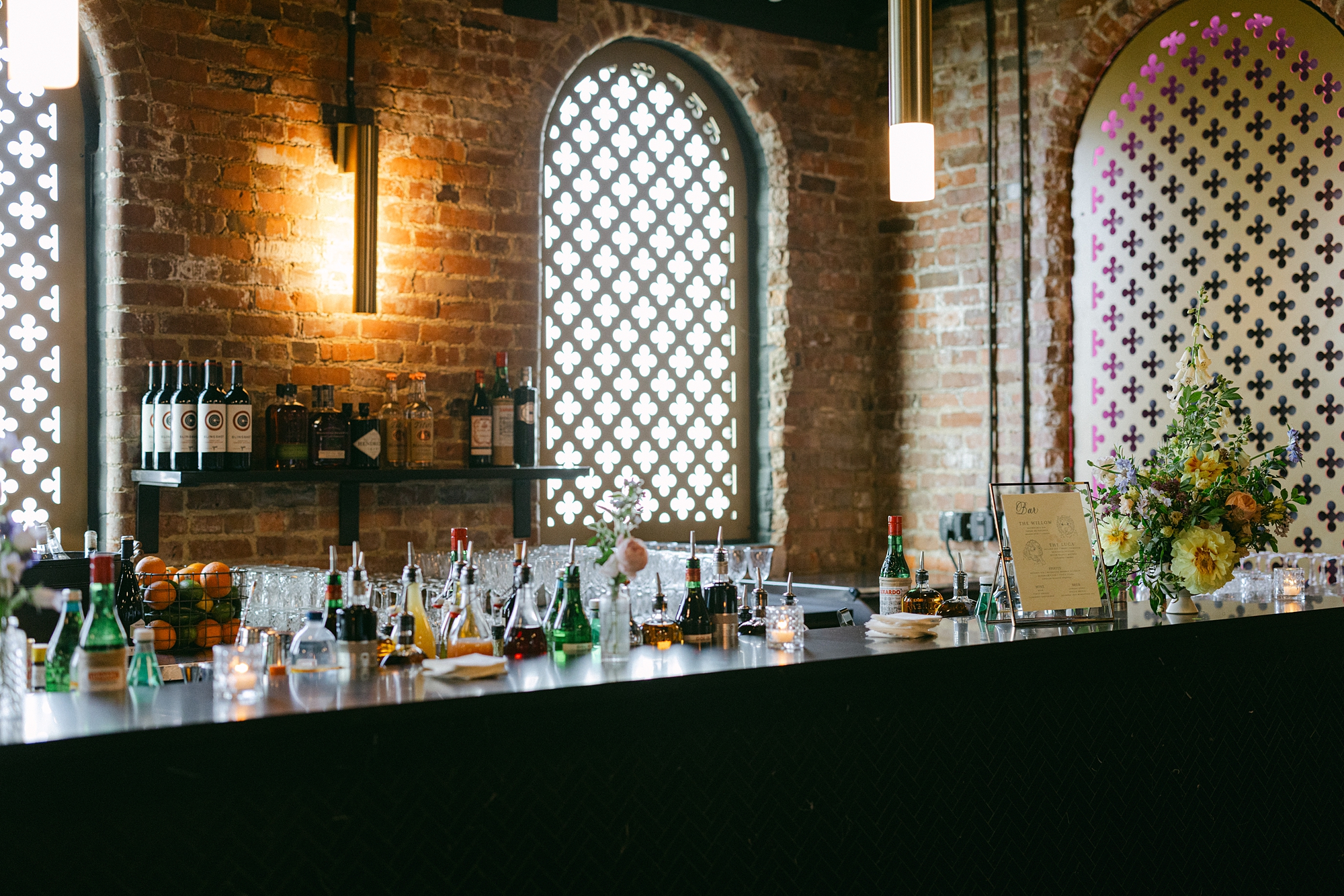 wedding bar sign from Nashville wedding at Clementine Hall