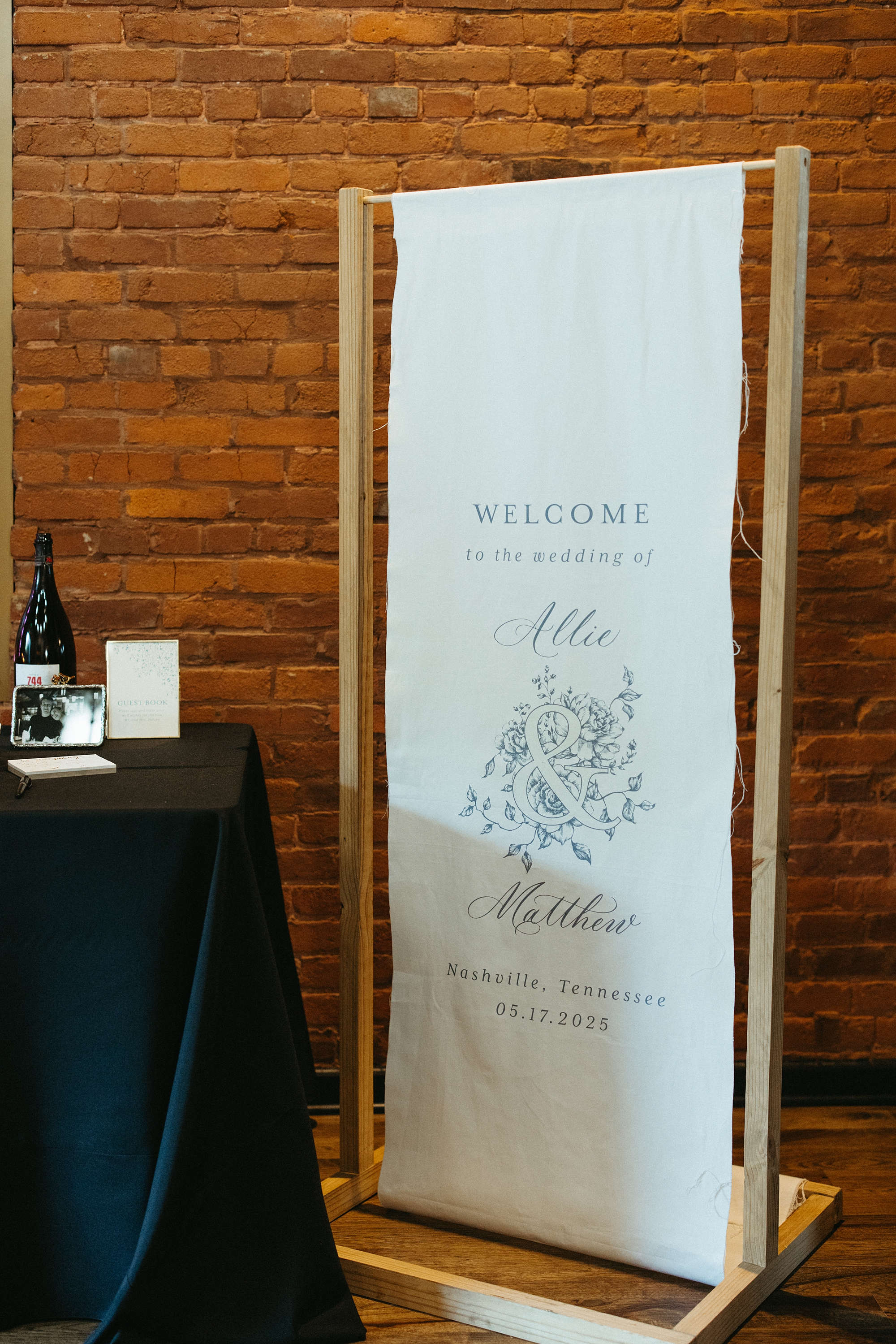 fabric wedding welcome sign