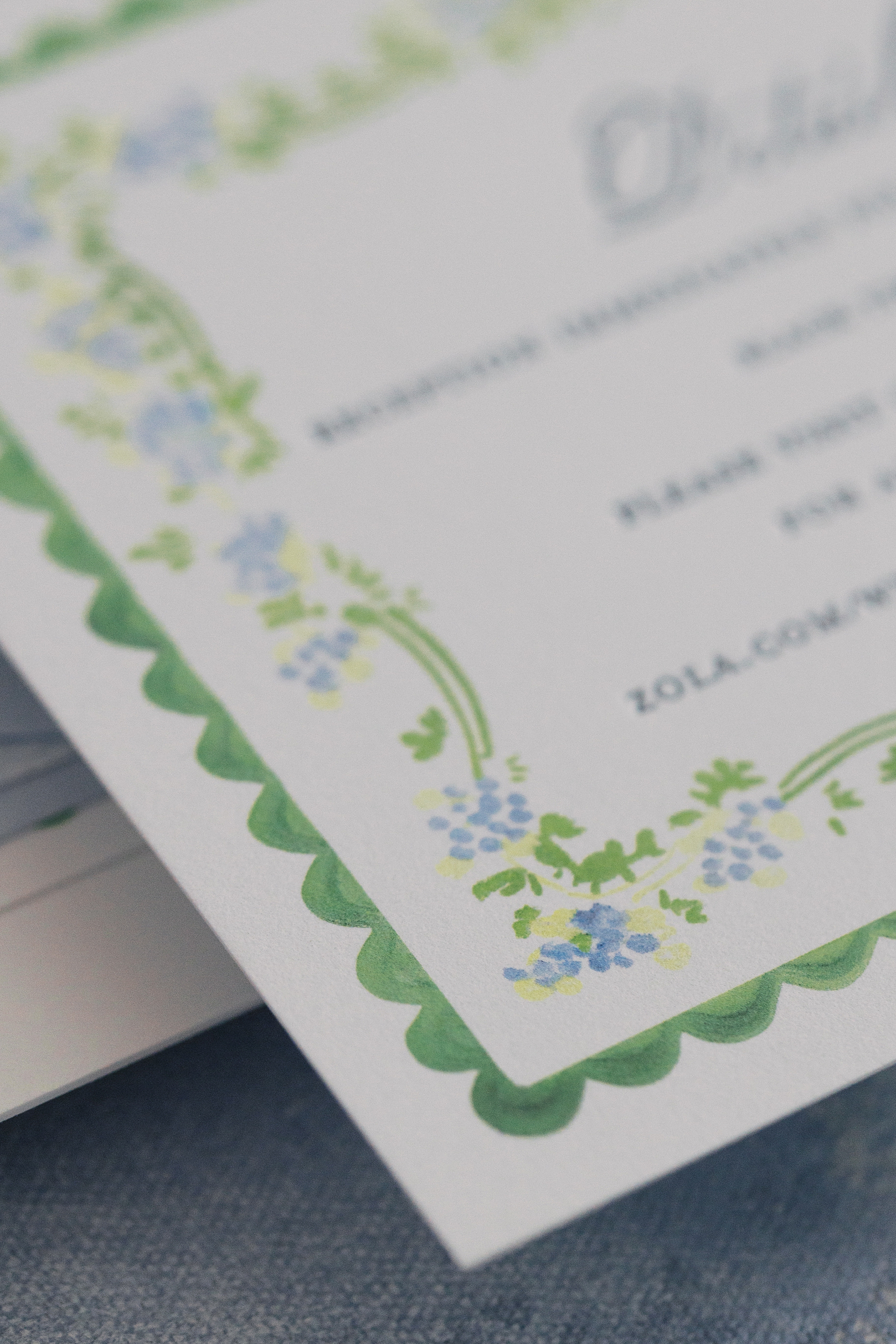 Elegant spring wedding details card 