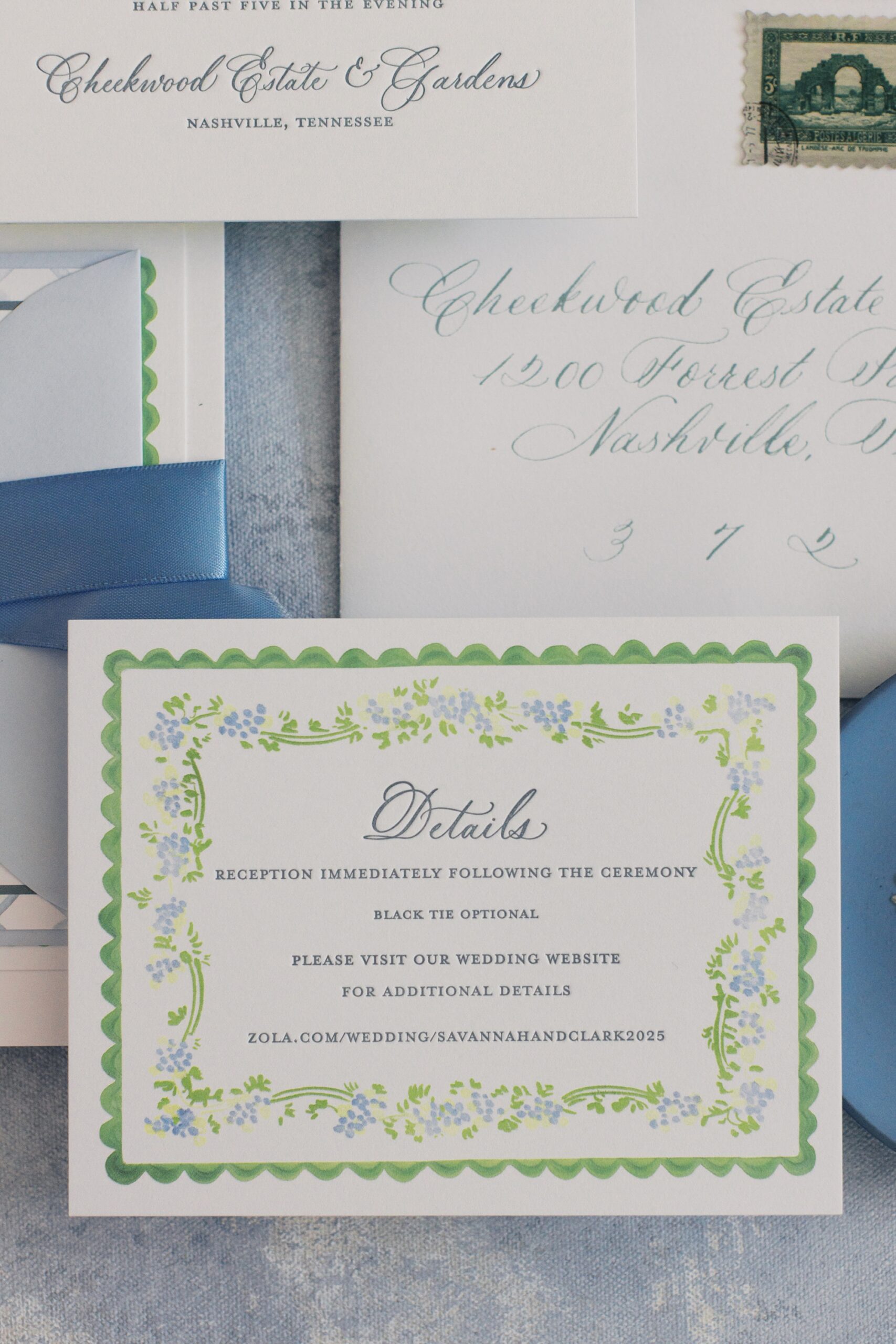 Details card with green border