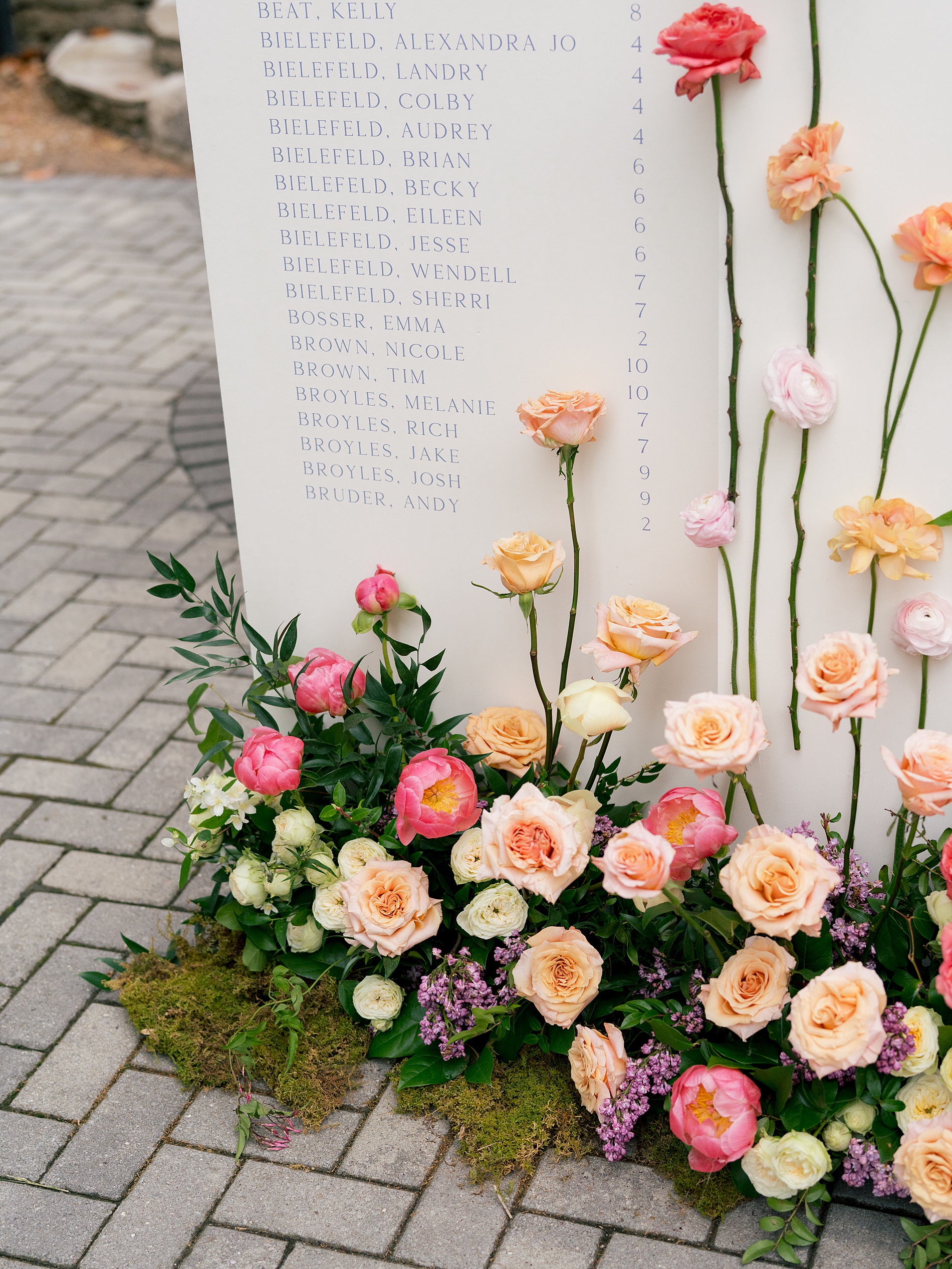 artistic and colorful wedding details at Belle Meade in Nashville 