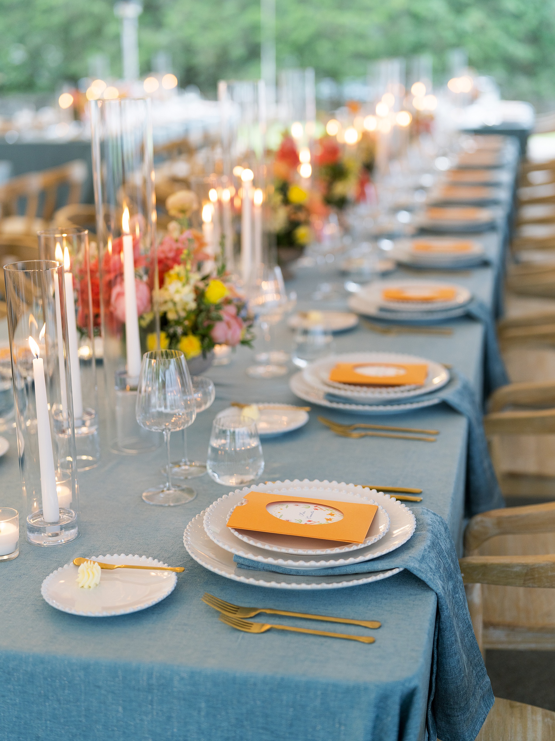 wedding reception tablescape 