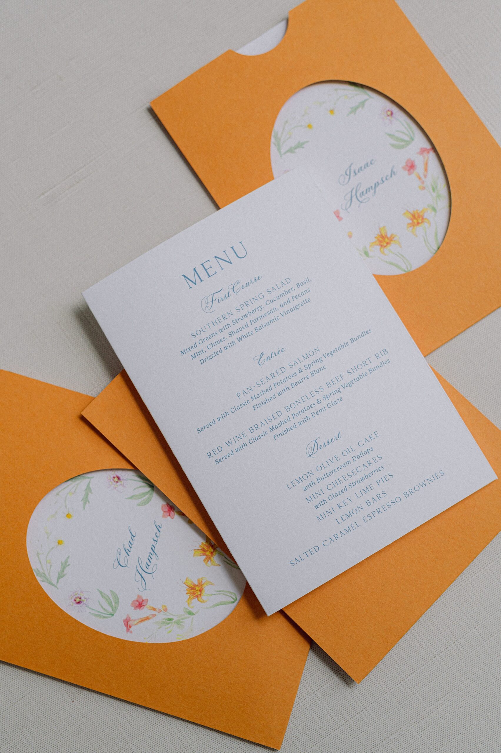 artistic and colorful wedding details and paper goods by full-service wedding design house, White Ink Calligraphy