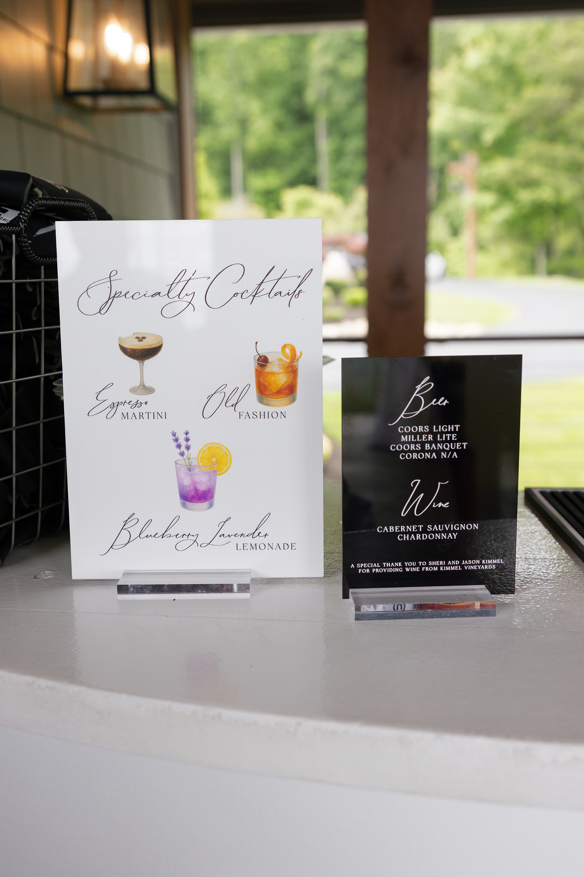 bar signage by full-service wedding design house based in Nashville 