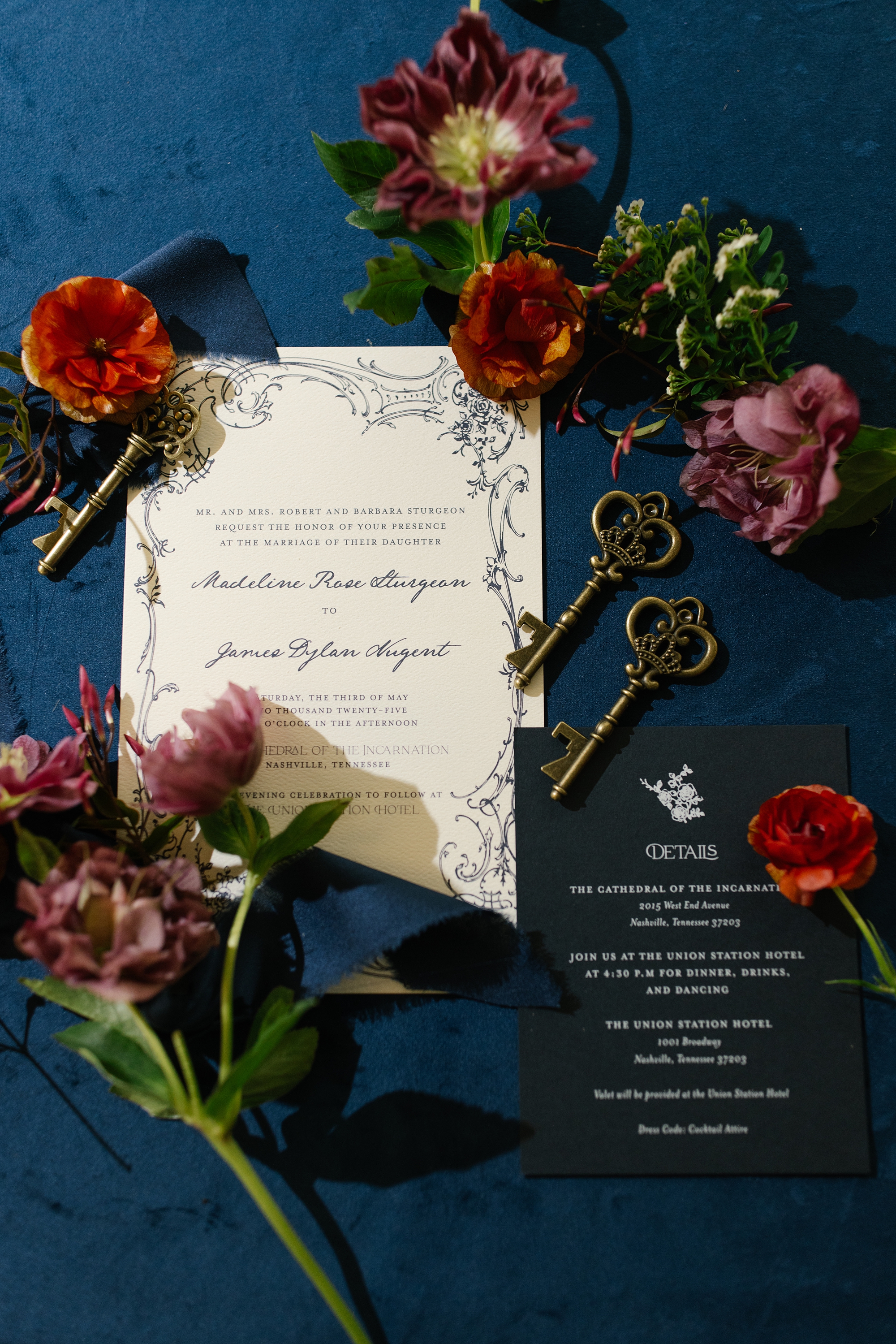 Wedding invitations from Vintage Wedding Details at Union Station Hotel