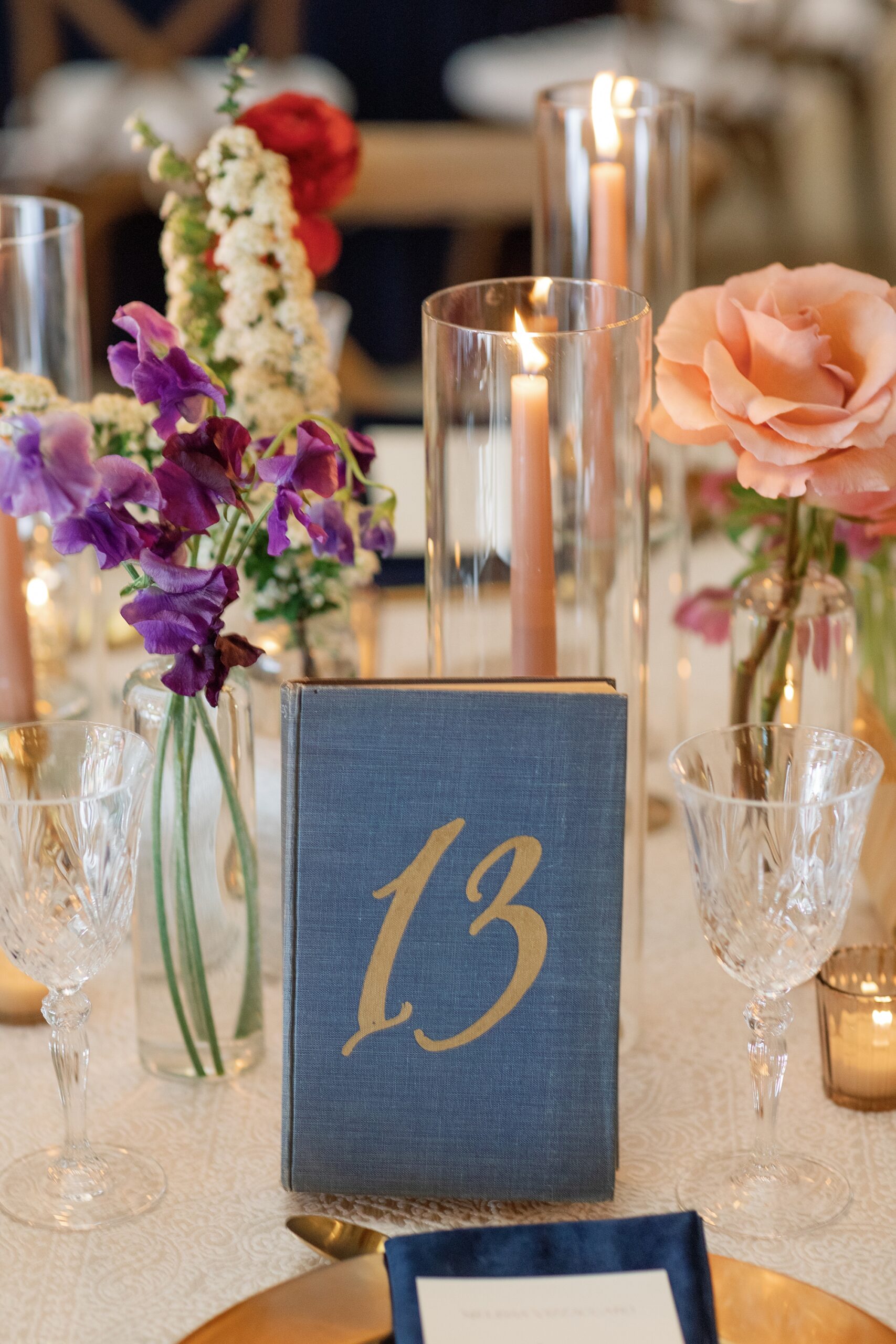 Vintage Wedding Details at Union Station Hotel in Nashville | Custom book table numbers 