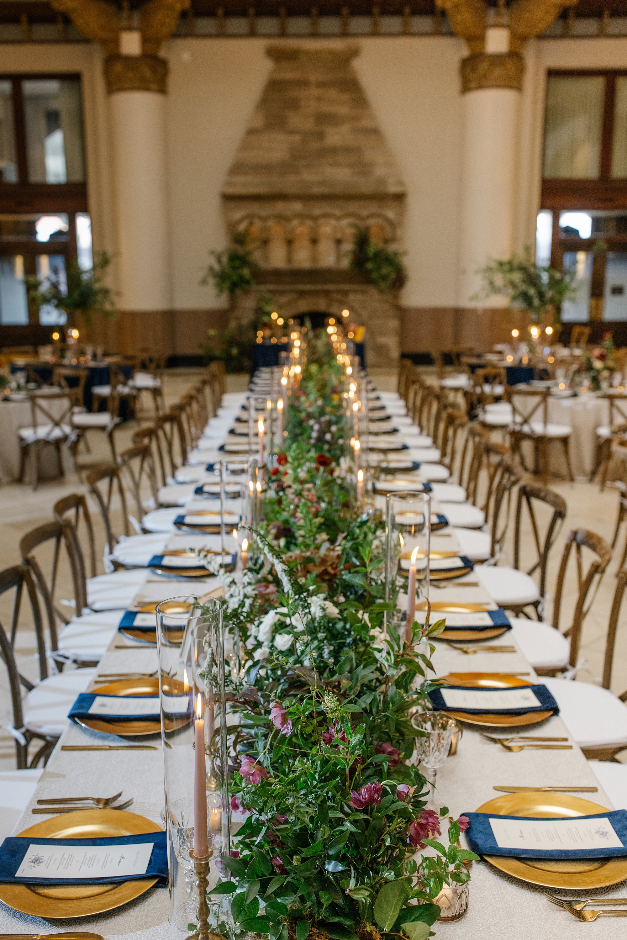 elegant tablescape at Vintage Wedding at Union Station Hotel in Nashville