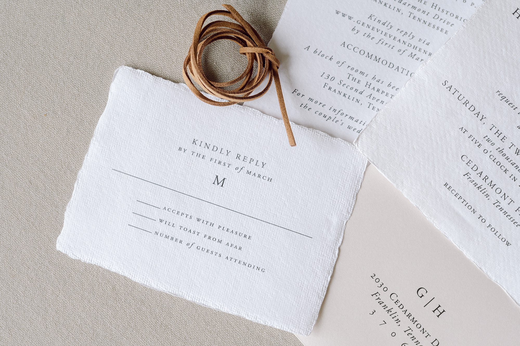 Cedarmont Farm Textured wedding details 