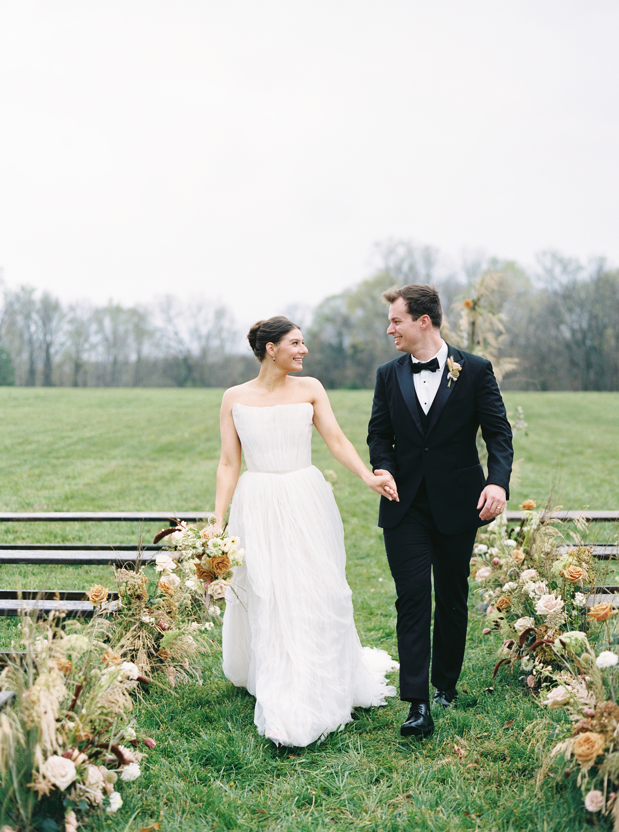 bride and groom at Cedarmont Farm wedding