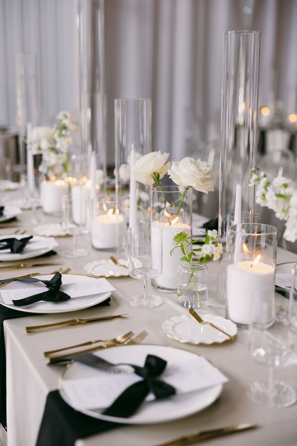 Modern Black-and-White Diamond Creek Wedding Details With Elevated Southern Charm by full-service wedding design house, White Ink Calligraphy