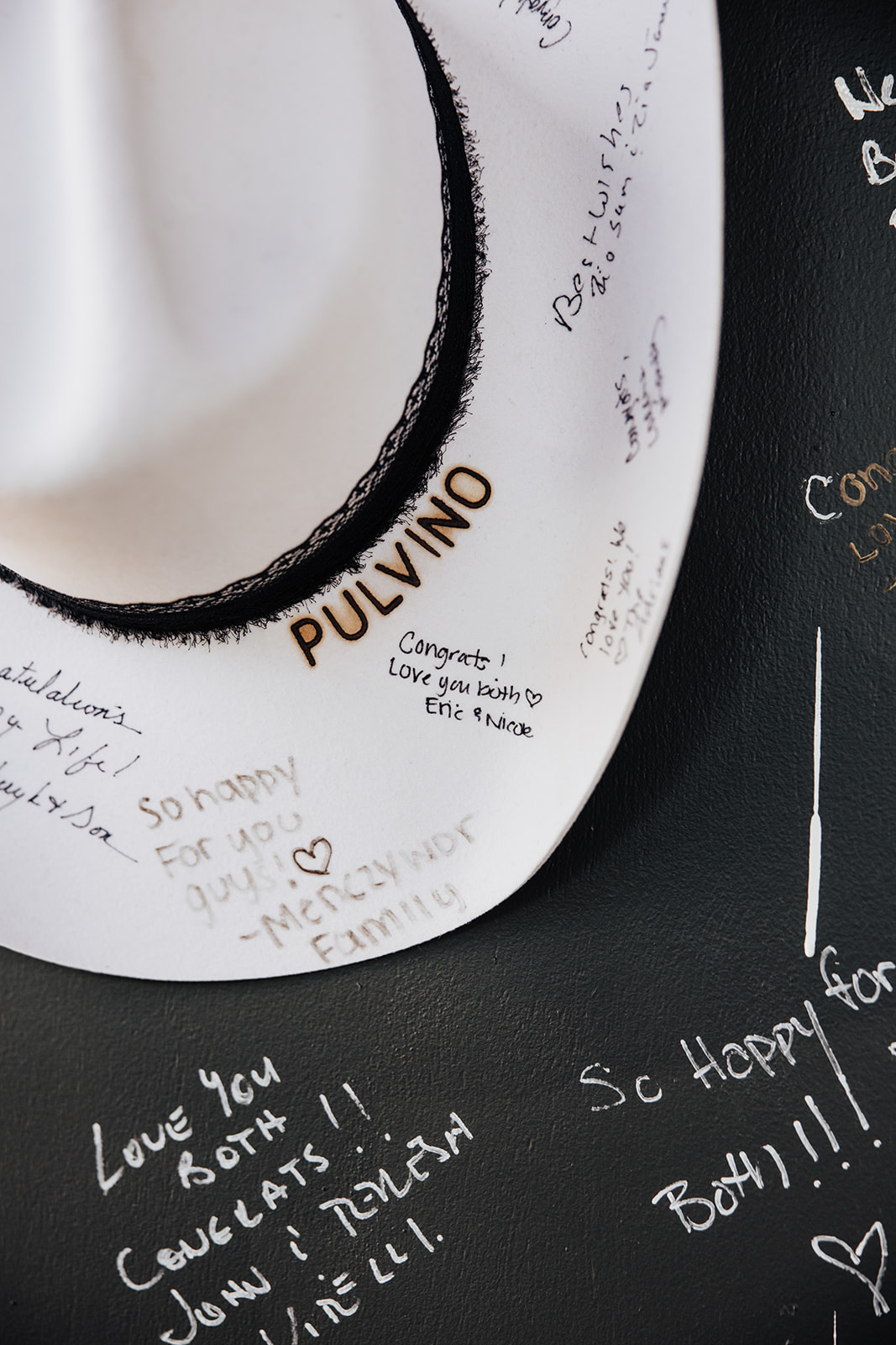 A Cowboy Hat Guestbook Wall  
