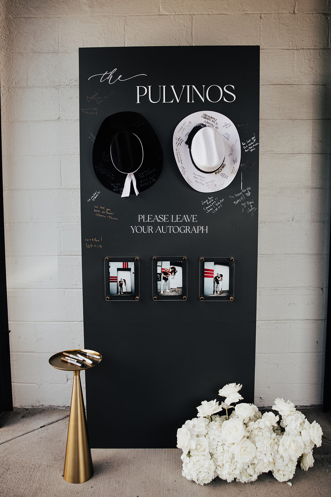 A custom Cowboy Hat Guestbook Wall  