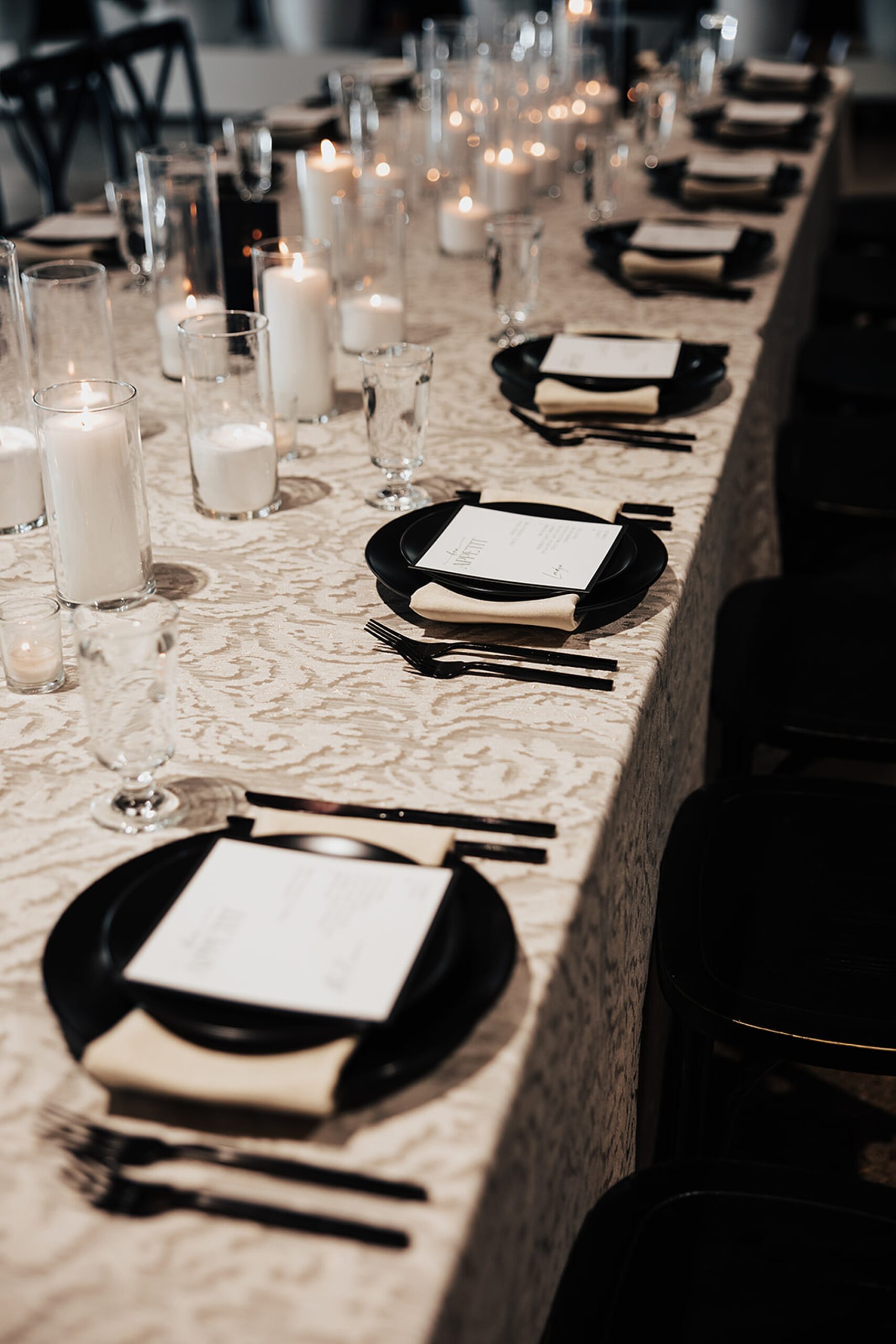 classic black and white details from wedding at Saint Elle in Nashville 