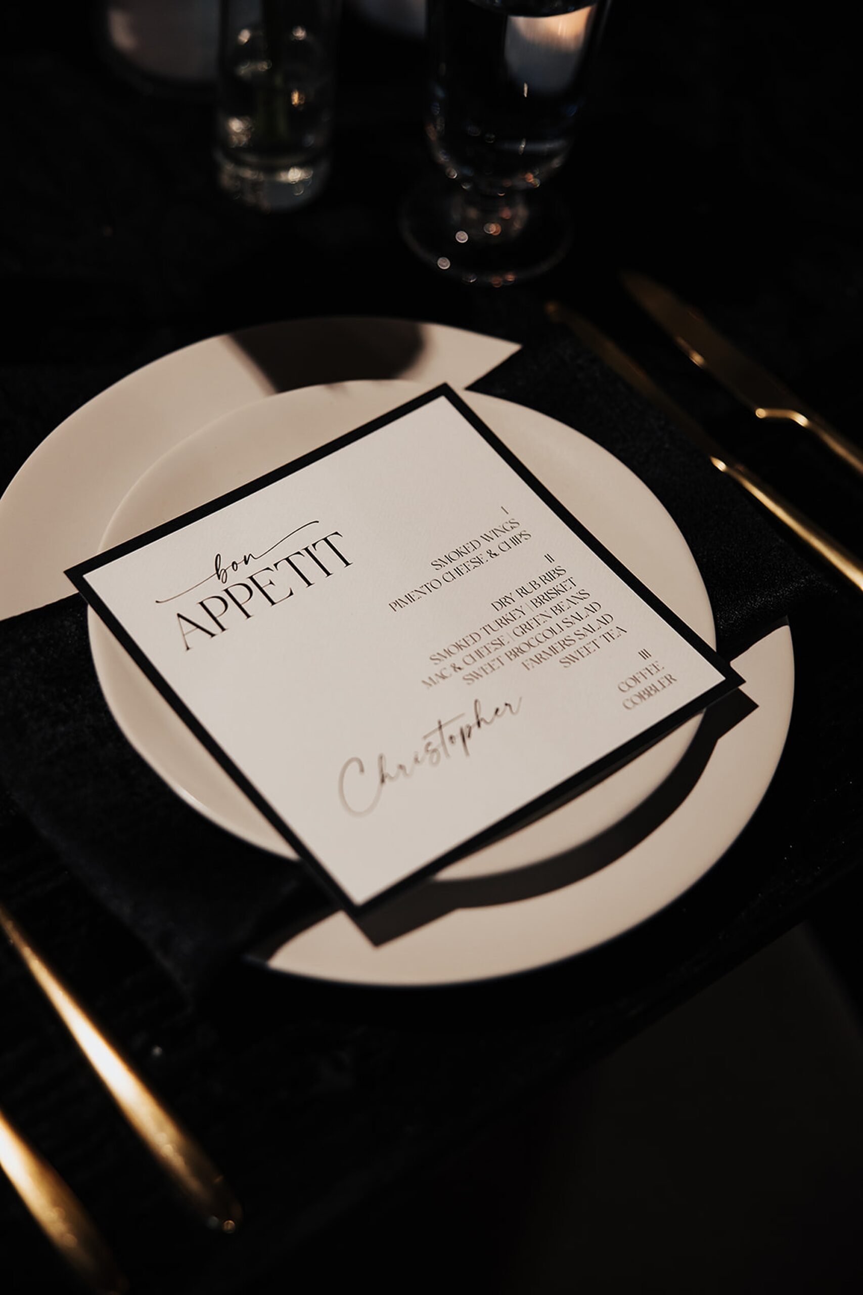 classic black and white details from wedding at Saint Elle in Nashville 