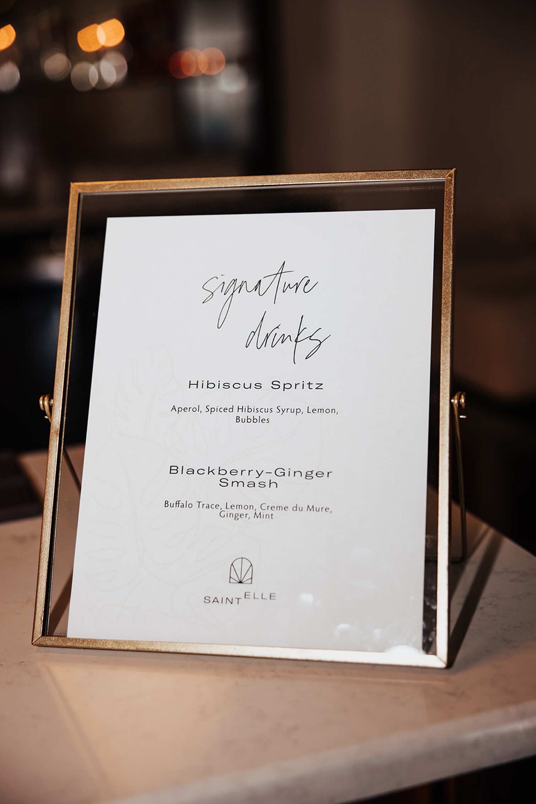 signature drink sign 