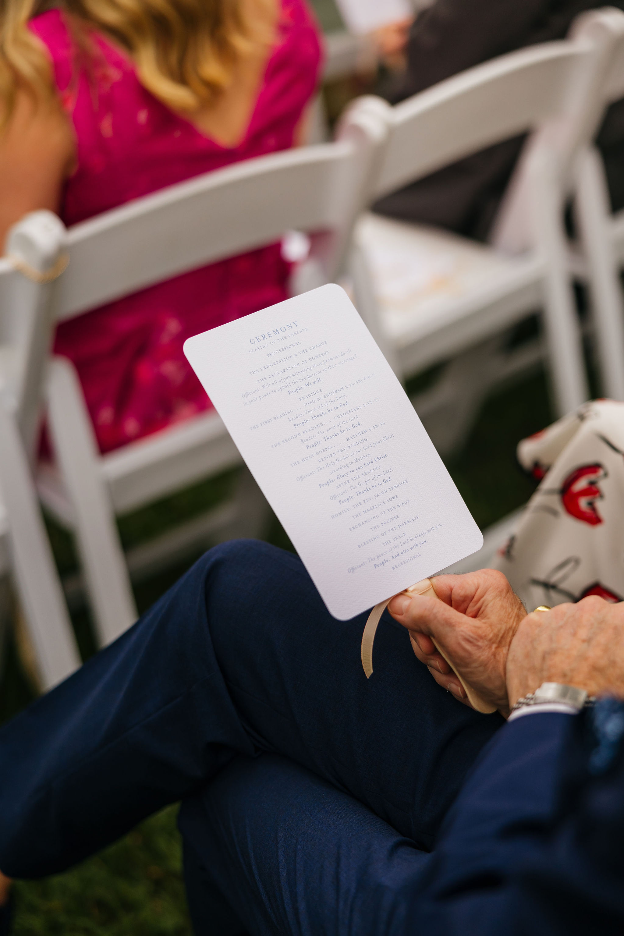 wedding program fans 