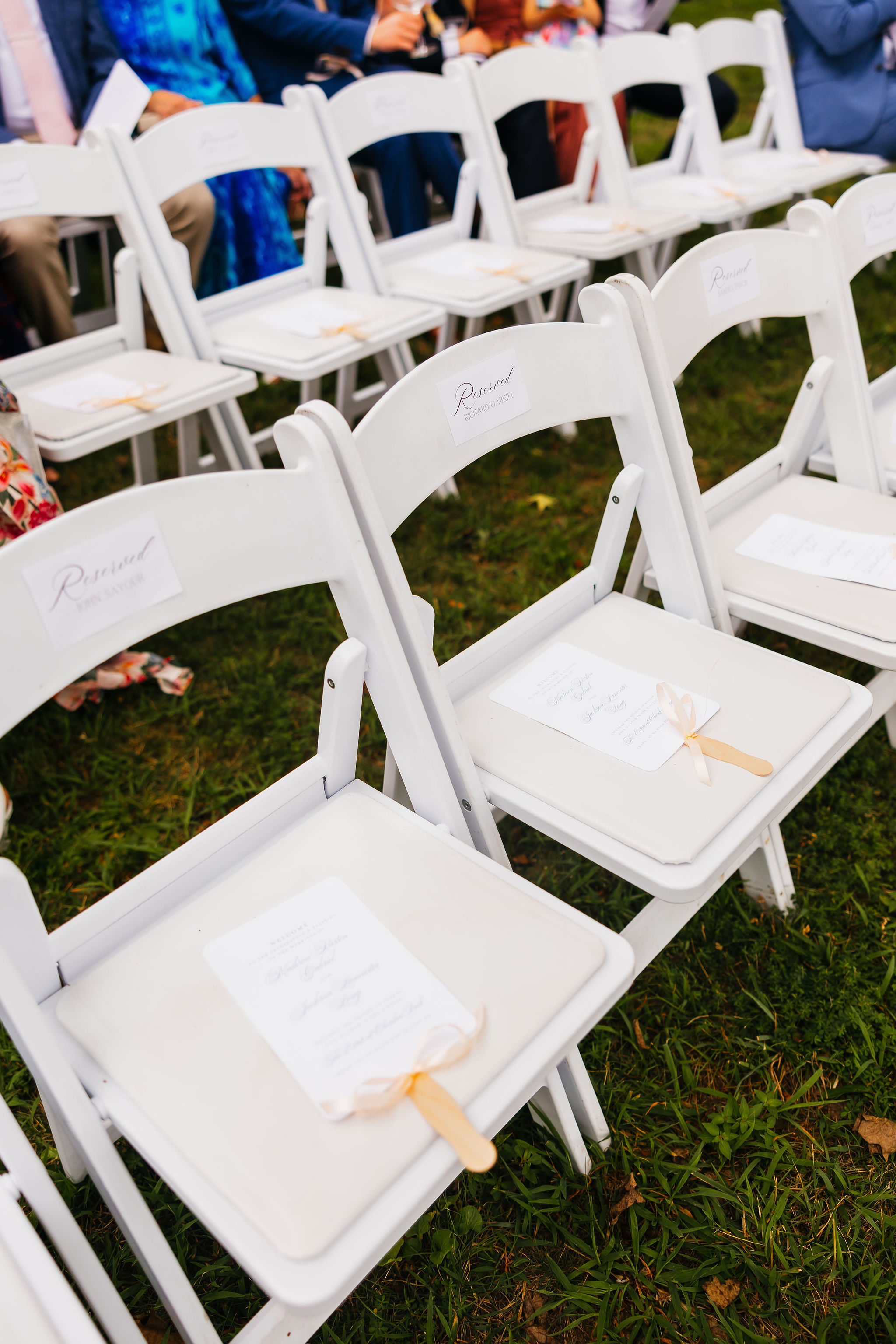 program fans from Cherokee Dock wedding with Spring Colors & Playful Personalized Details