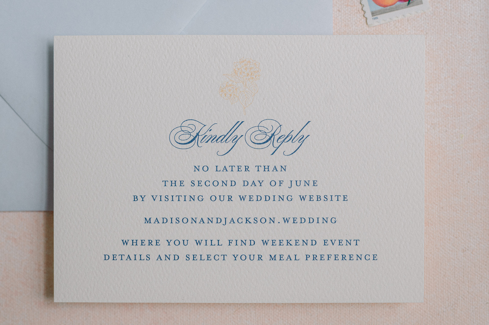 rsvp card from wedding invitation 