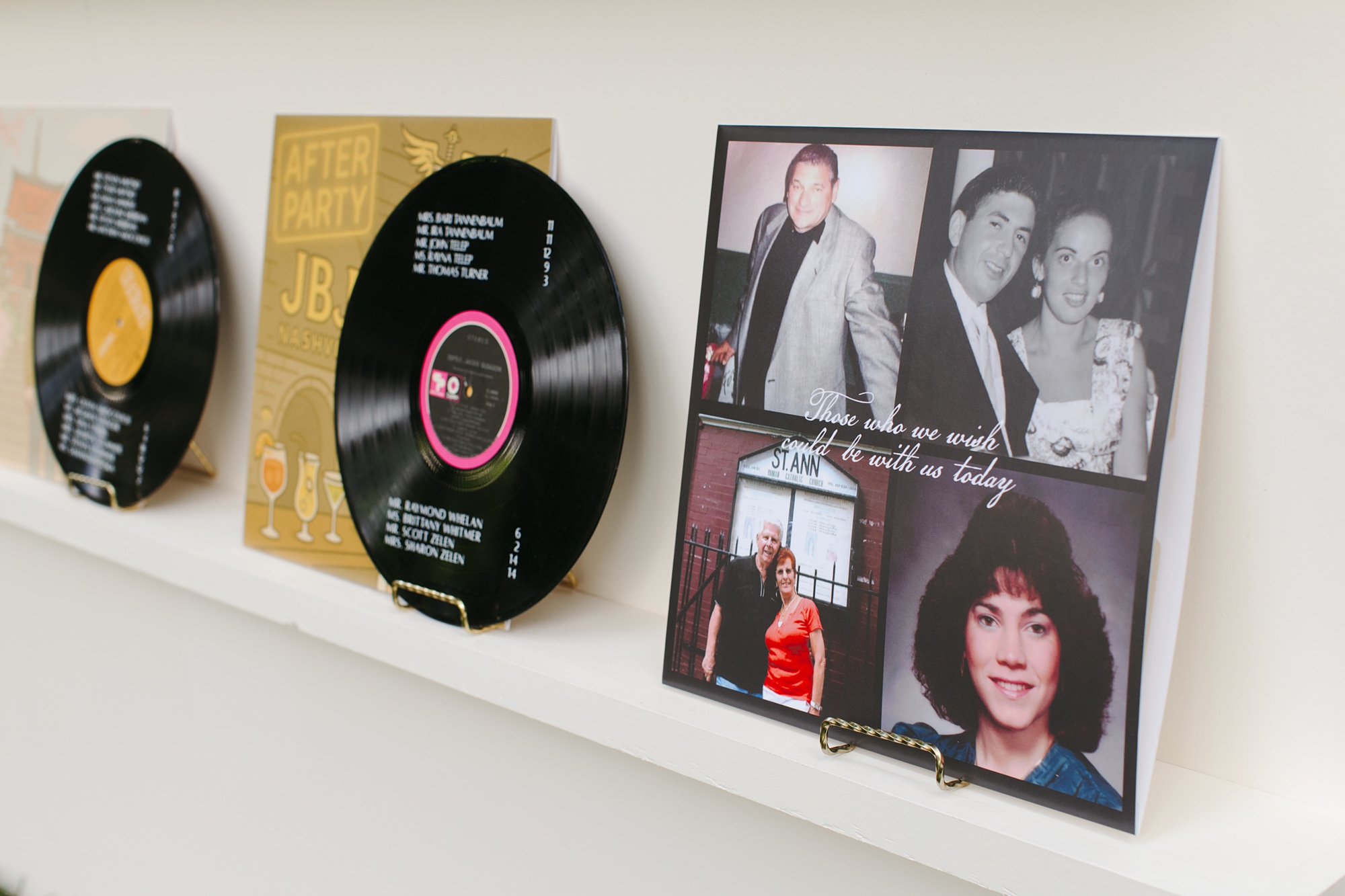 Vinyl Record Wedding Details at The Cordelle