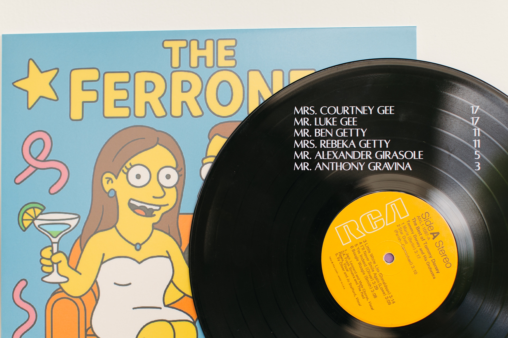 Vinyl Record Wedding Details at The Cordelle