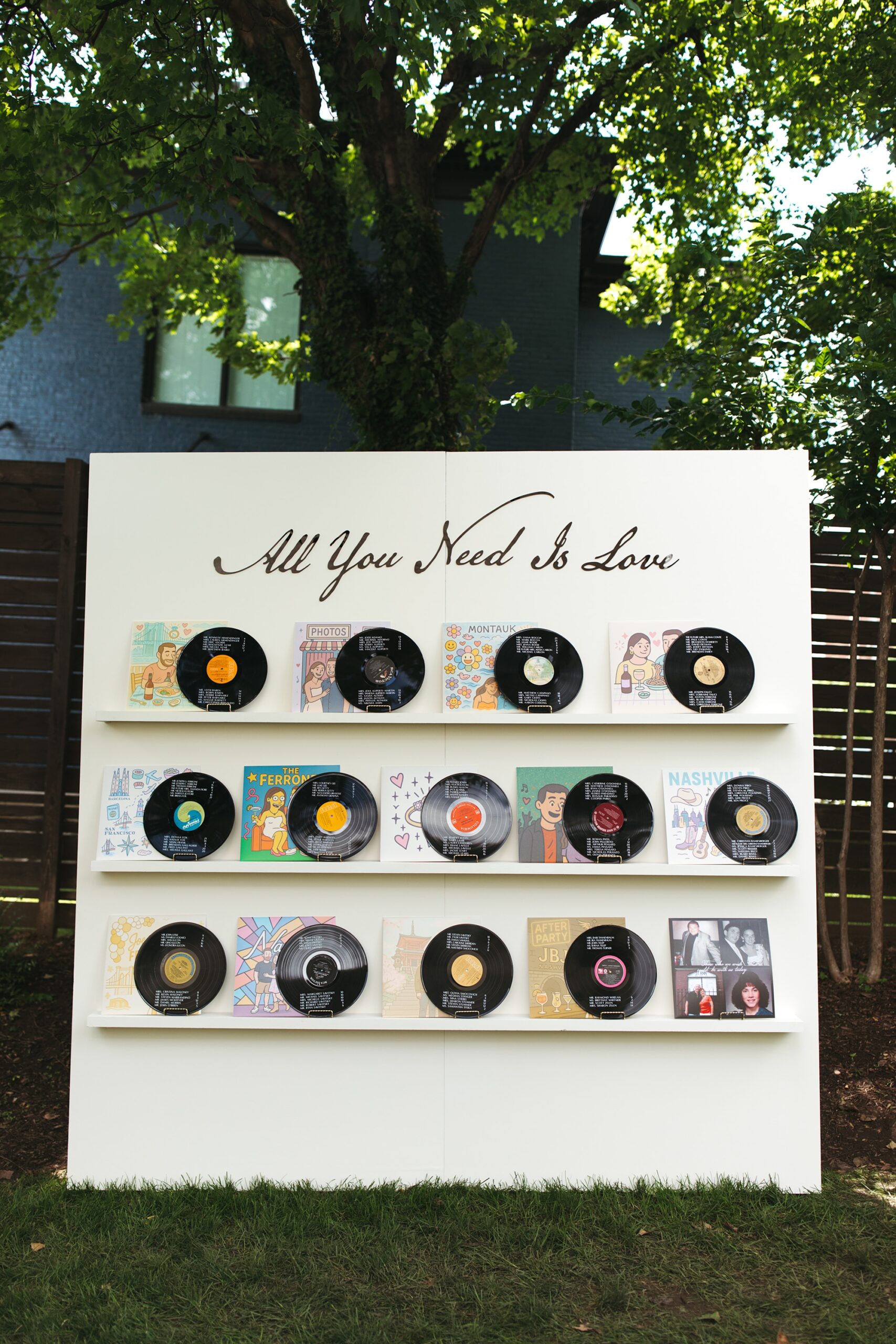 Vinyl Record Wedding Details at The Cordelle | Music-Inspired Nashville Wedding Design