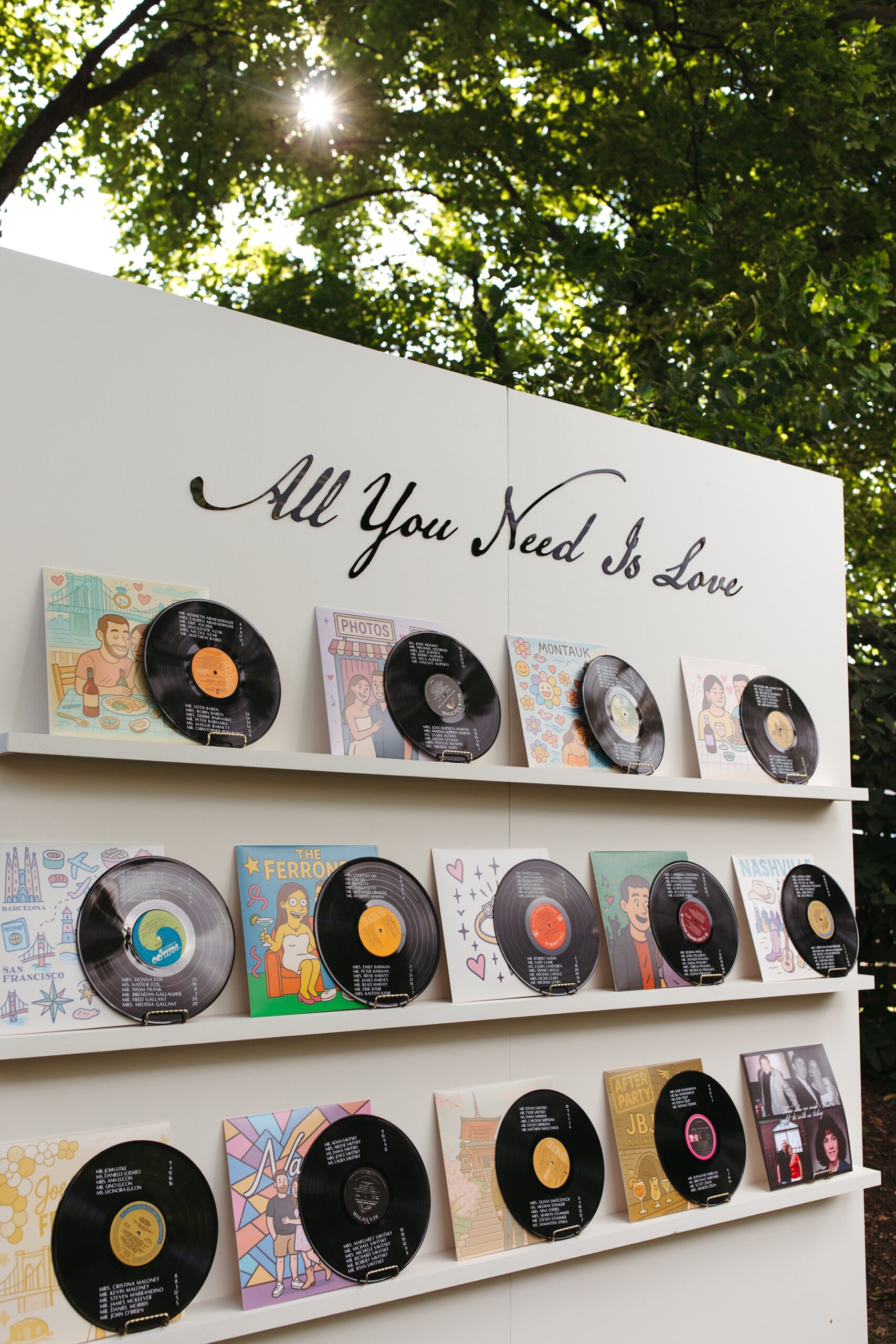 Vinyl Record Wedding Details at The Cordelle | Music-Inspired Nashville Wedding Design