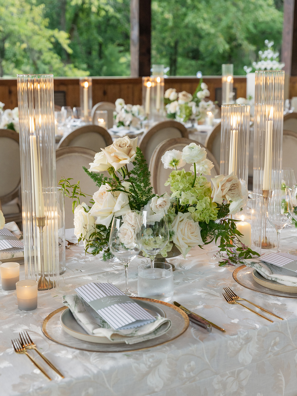 Elevated tablescape with Intentional wedding details  