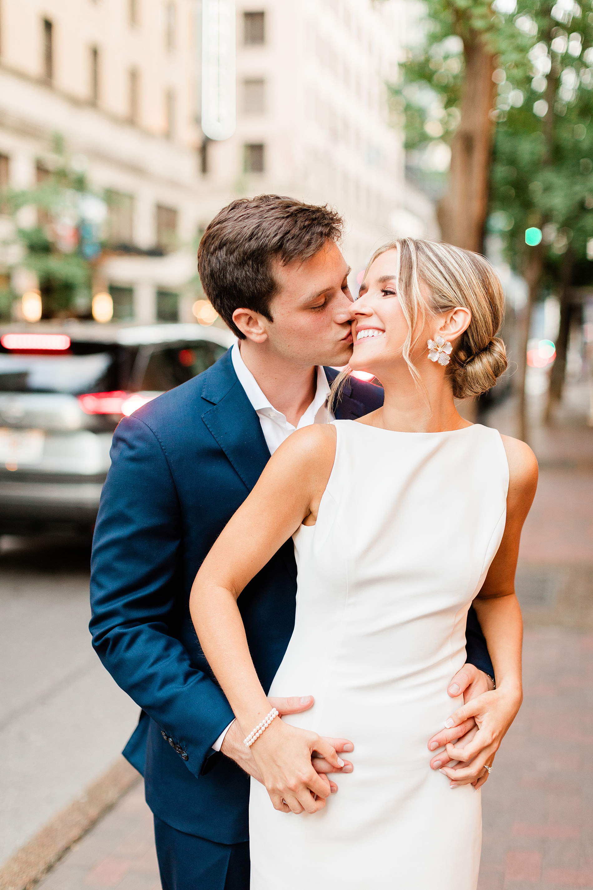 Couple hug during an Elegant Nashville Wedding Weekend