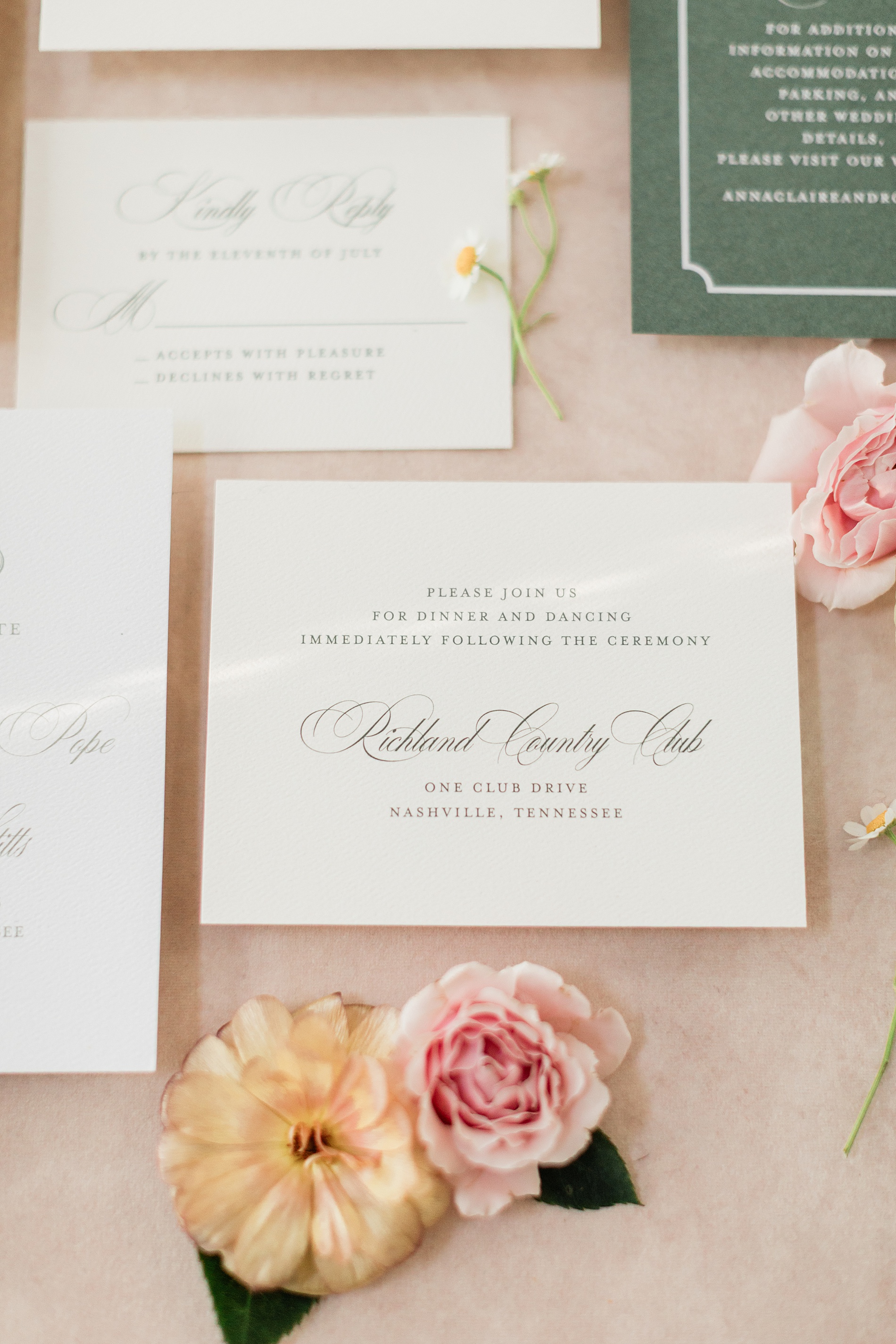 custom wedding invitations for Nashville wedding 